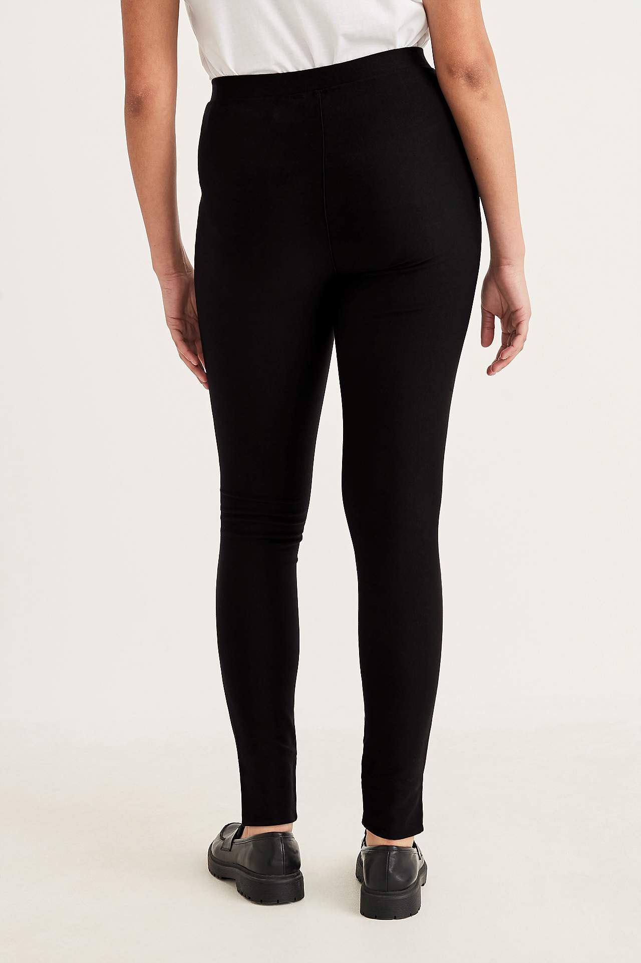 Leggings i jersey med stretch twill