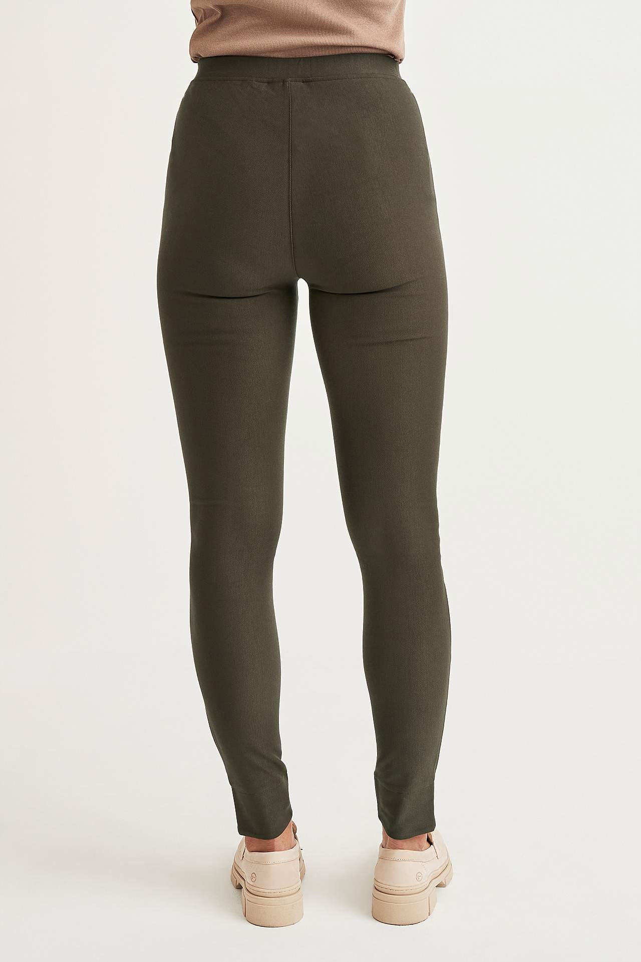 Leggings i jersey med stretch twill