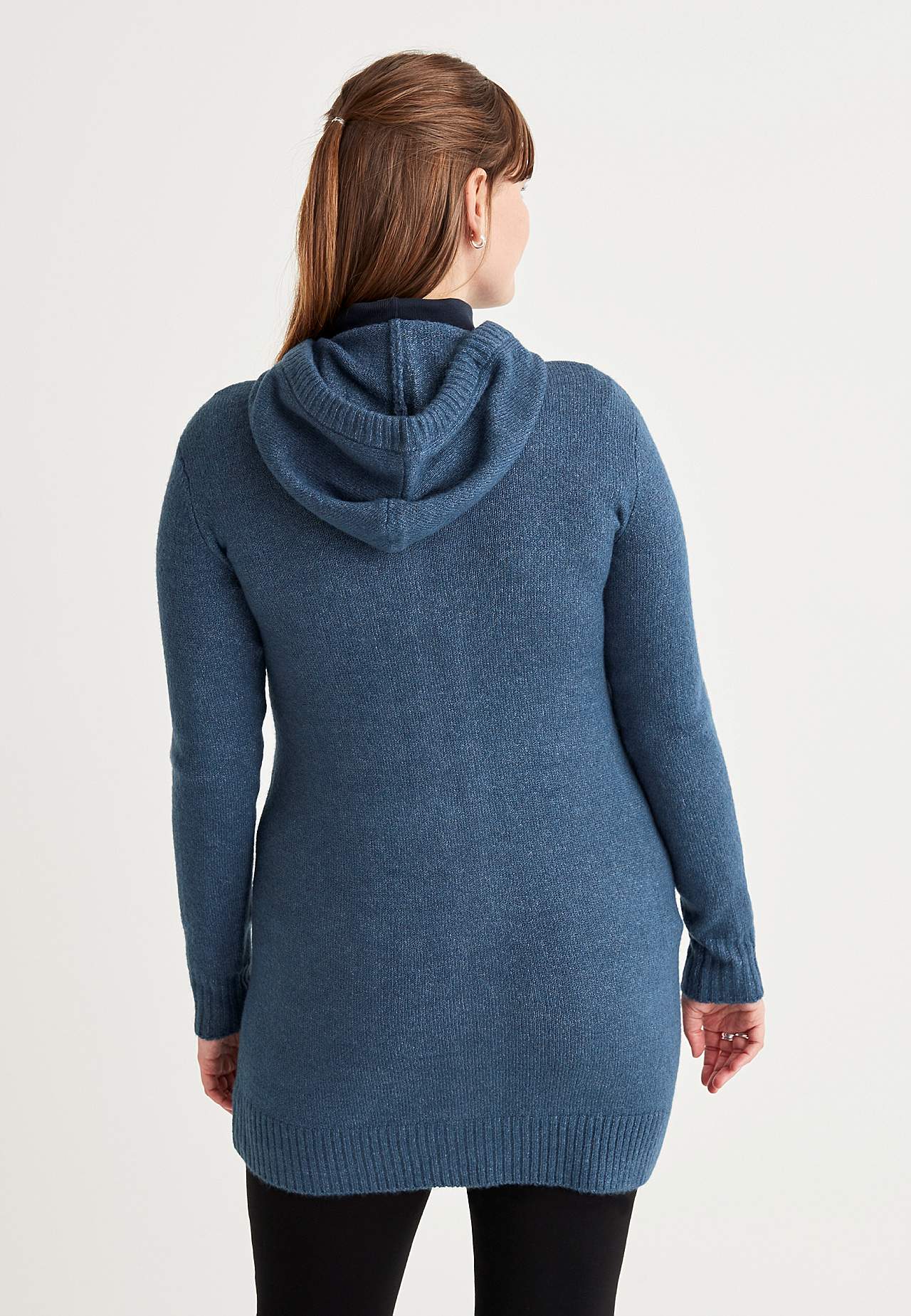 Myk cardigan med hette