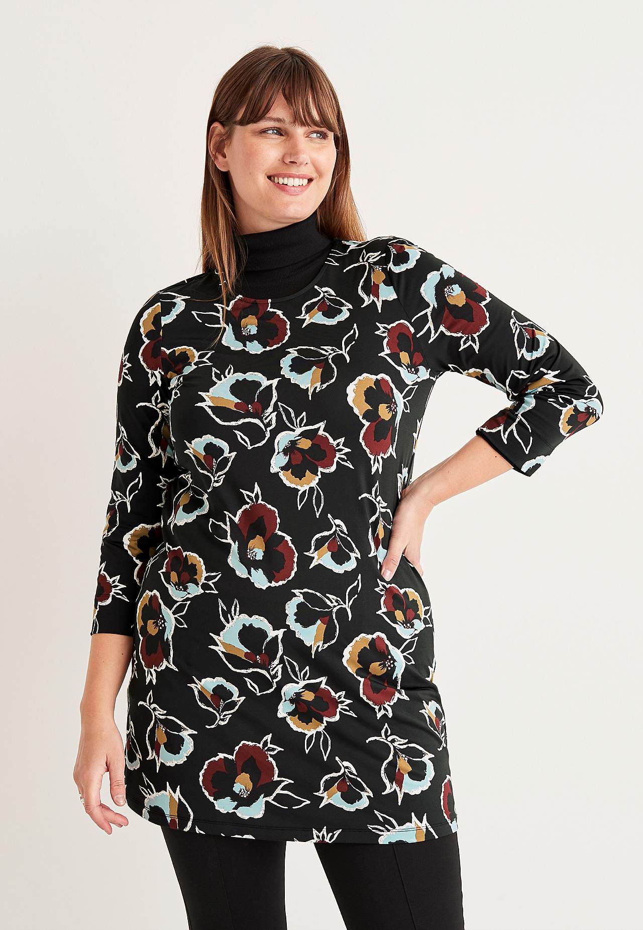 Jerseytunika med 3/4 ermer Jasminette