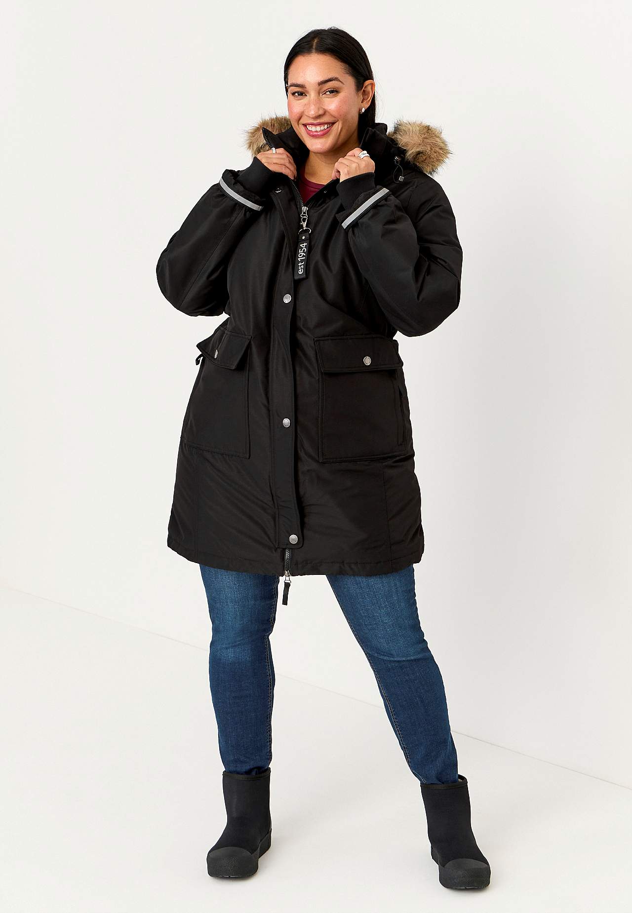 Varm-foret parkas Ice