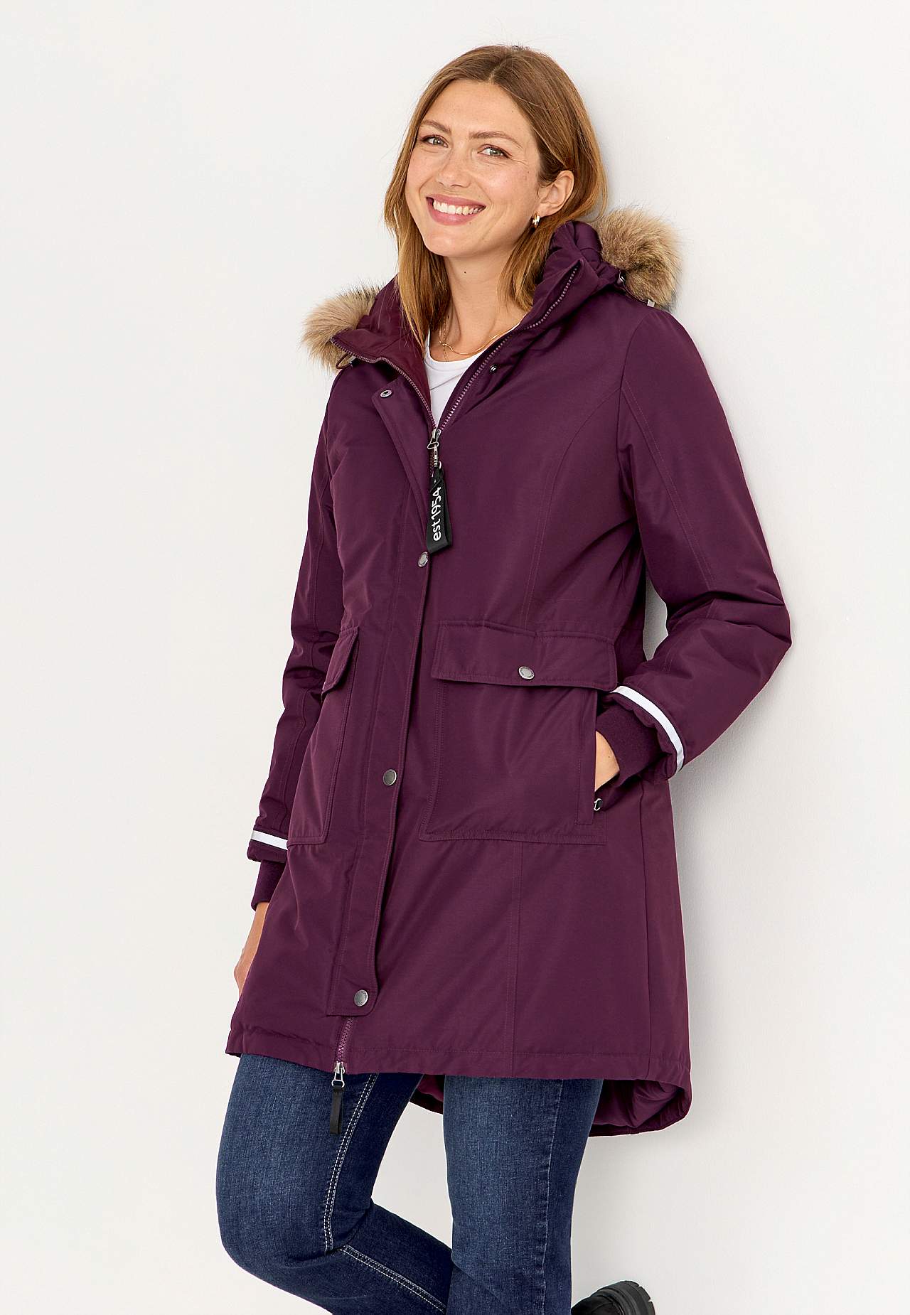 Varm-foret parkas Ice