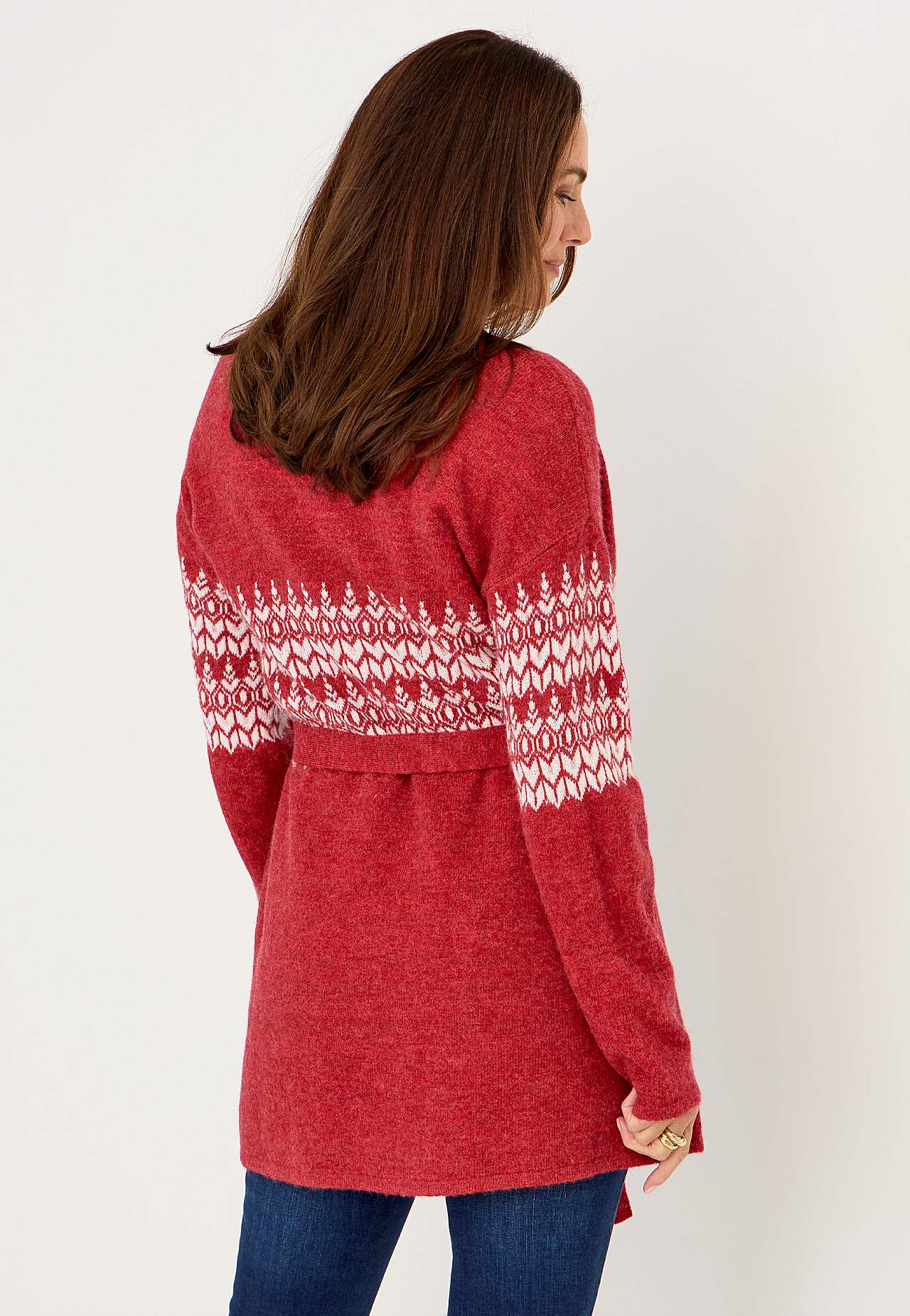 Jacquardstrikket cardigan Bonnie