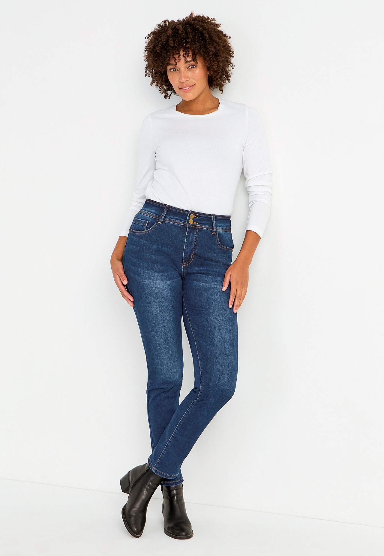 Shaping jeans med stretch