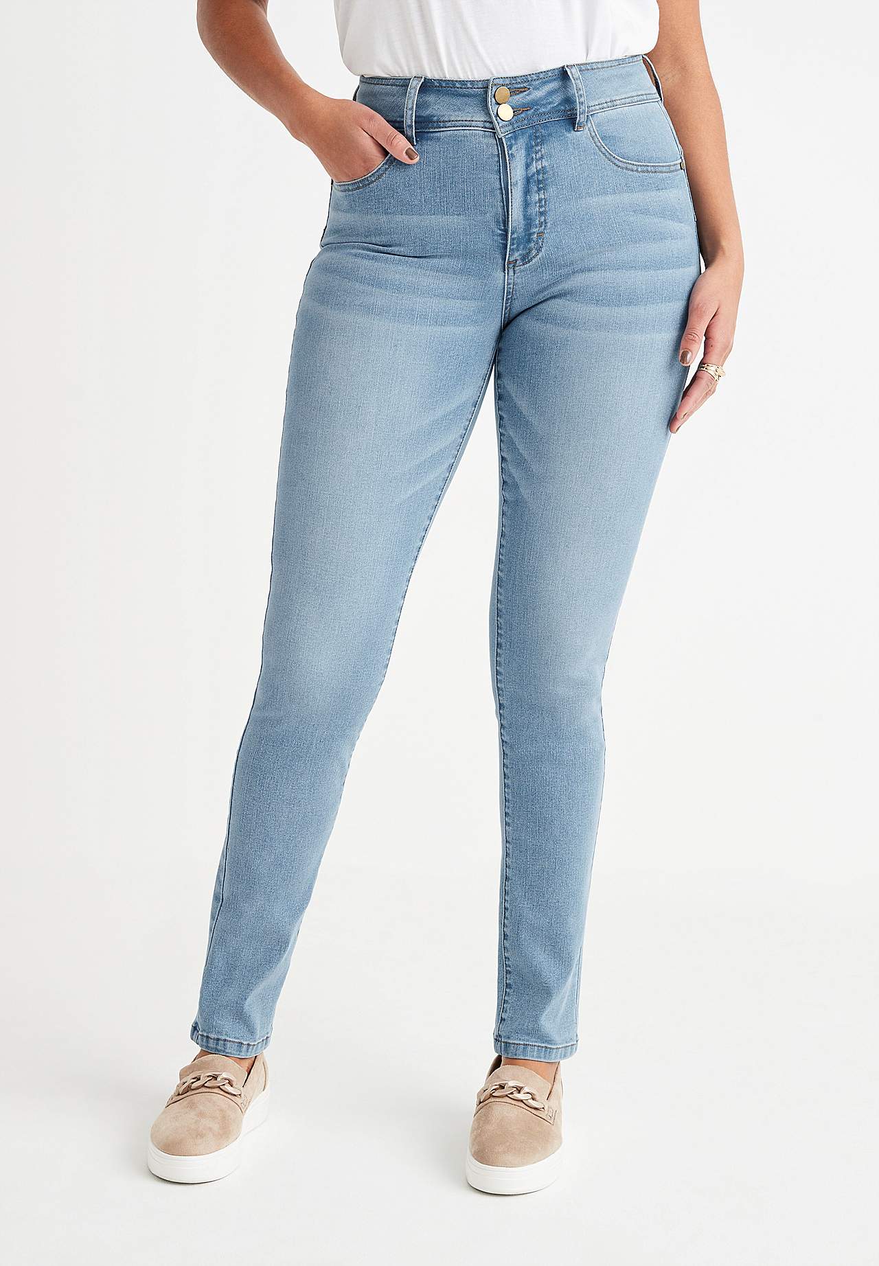Shaping jeans med stretch