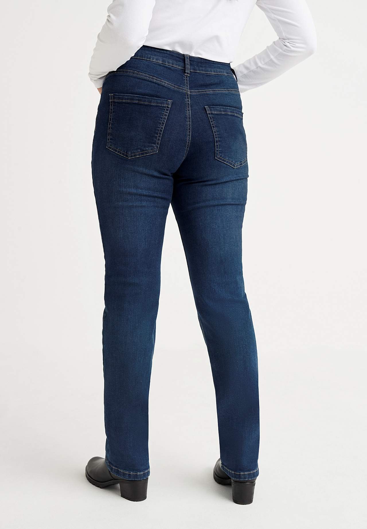 Stretchjeans med rette ben - tre lengder