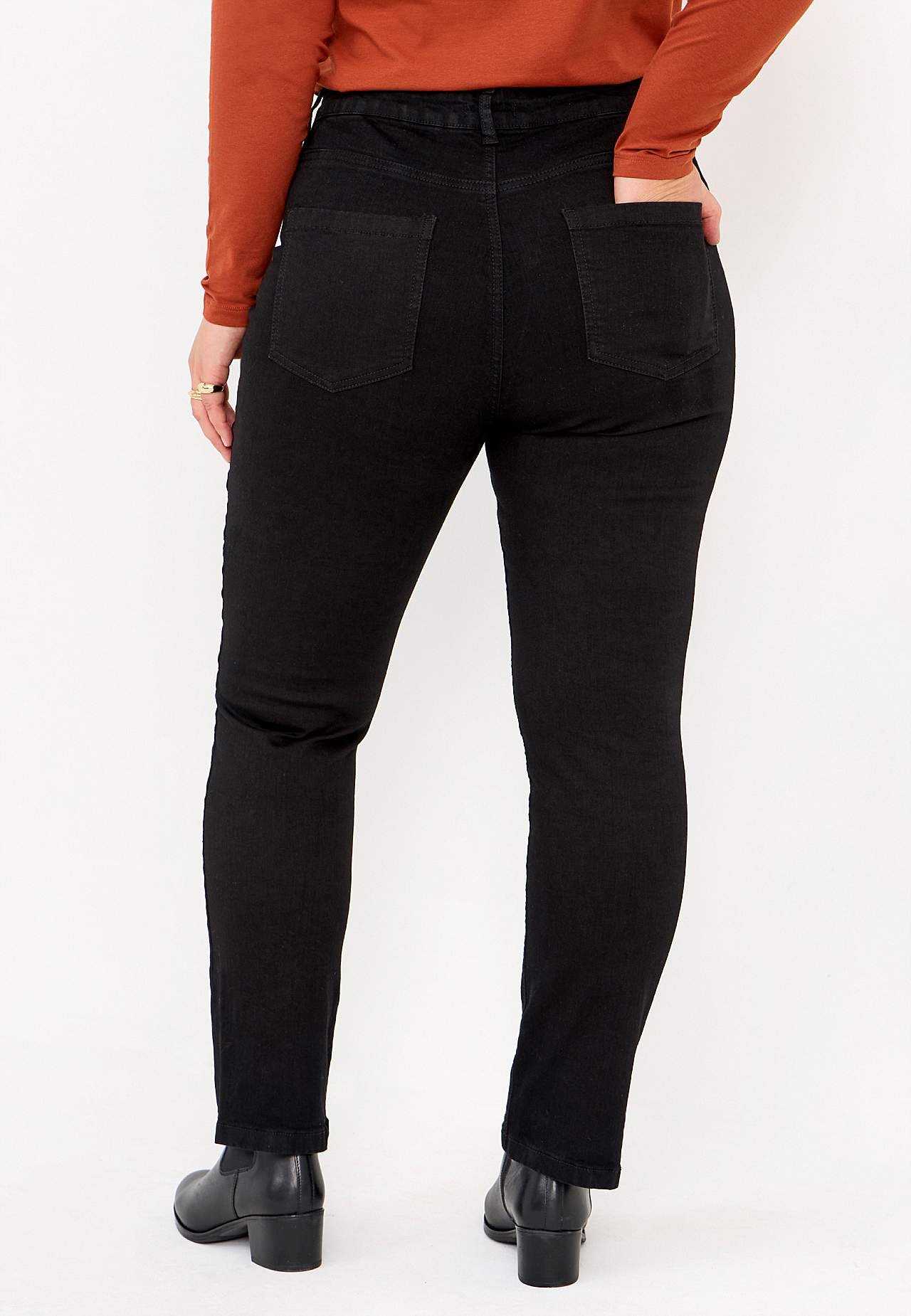 Stretchjeans med rette ben - tre lengder
