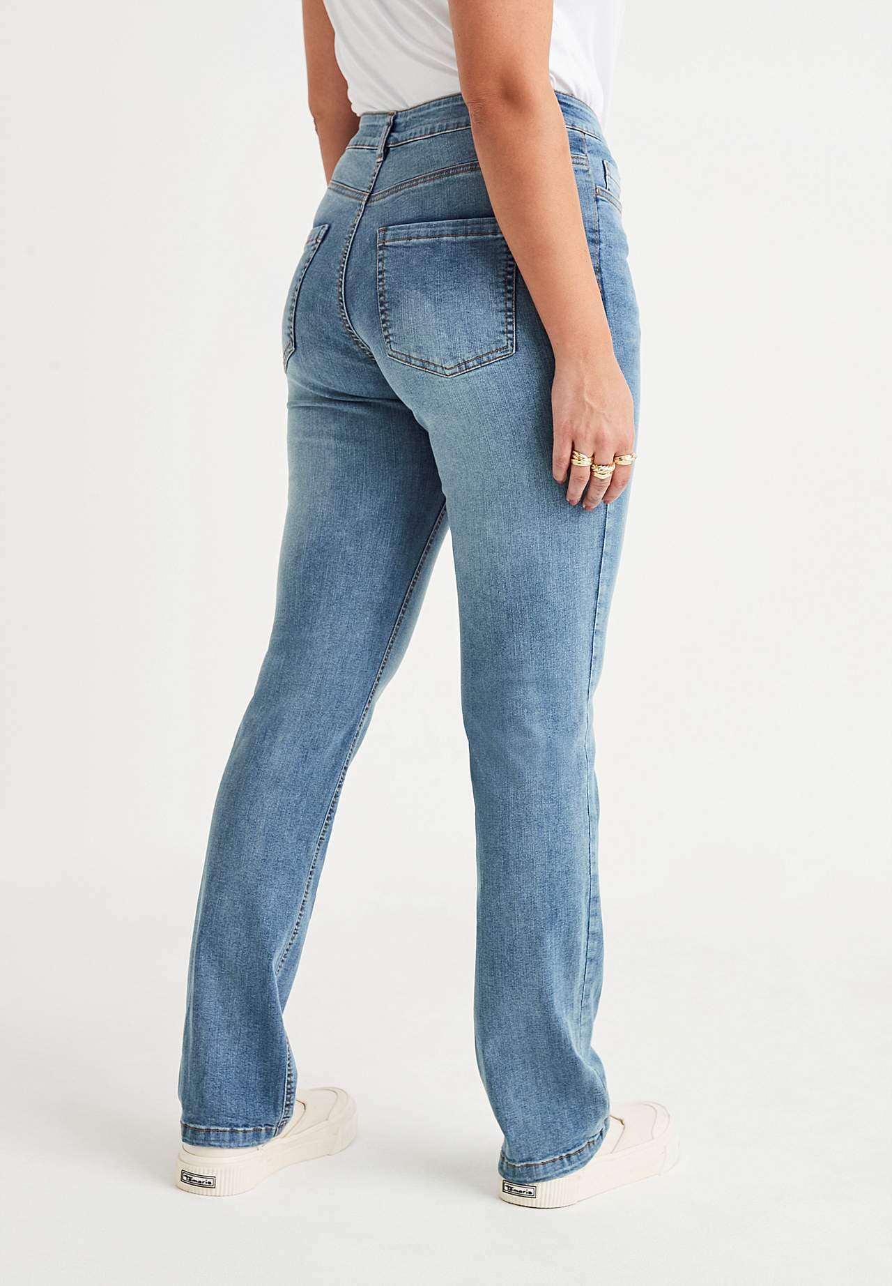 Stretchjeans med rette ben - tre lengder