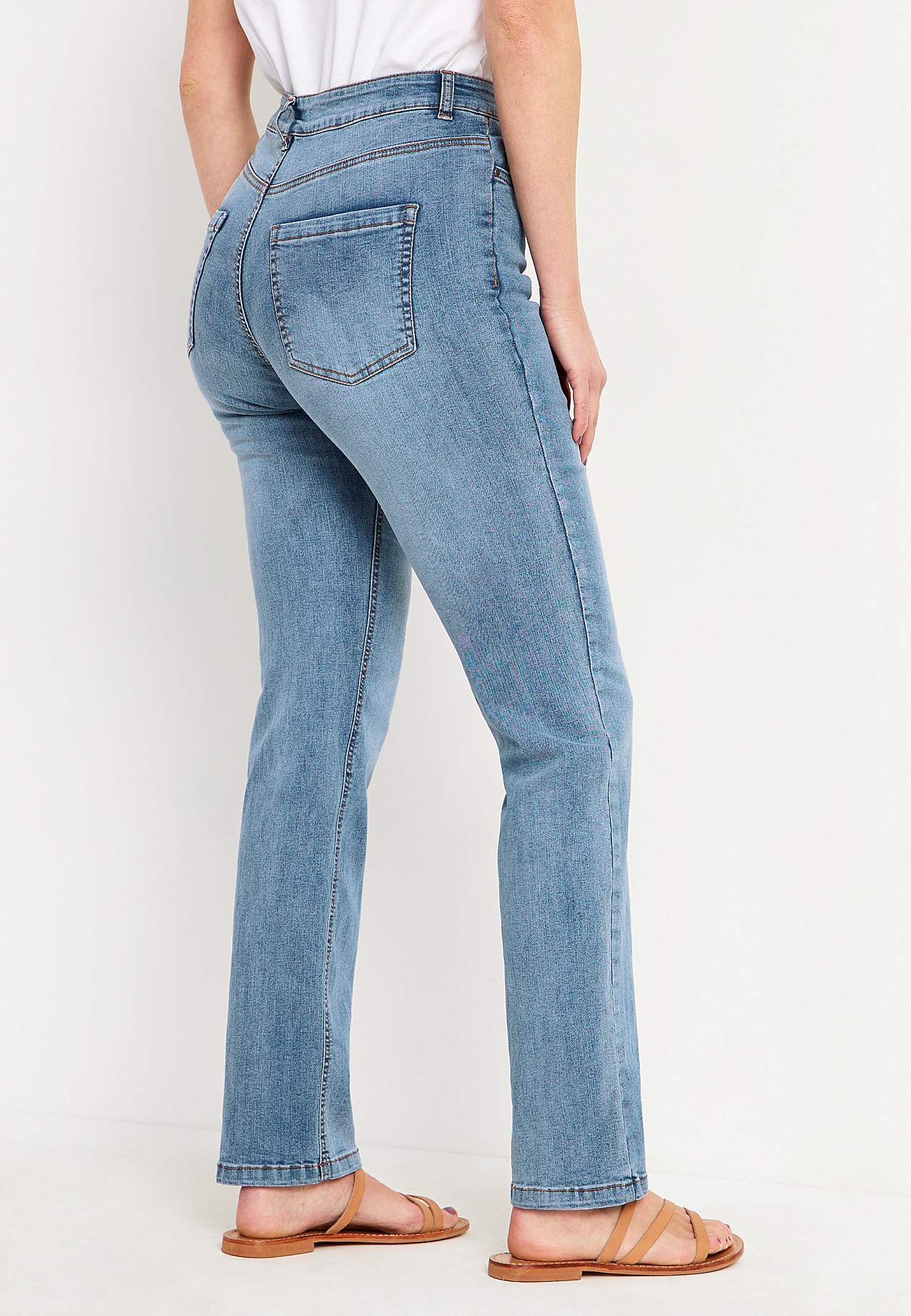 Stretchjeans med rette ben - tre lengder