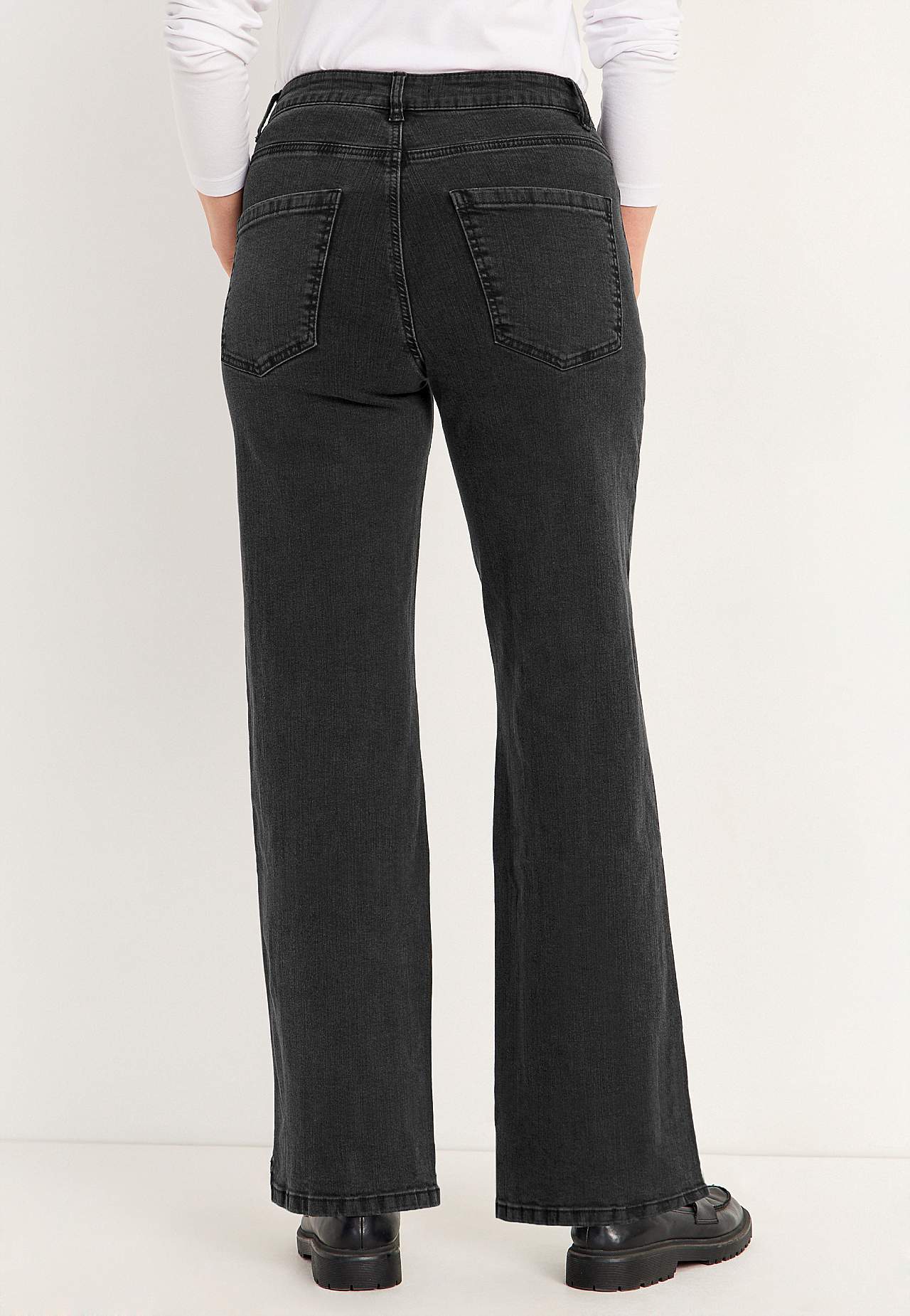 Vide jeans med høy midje