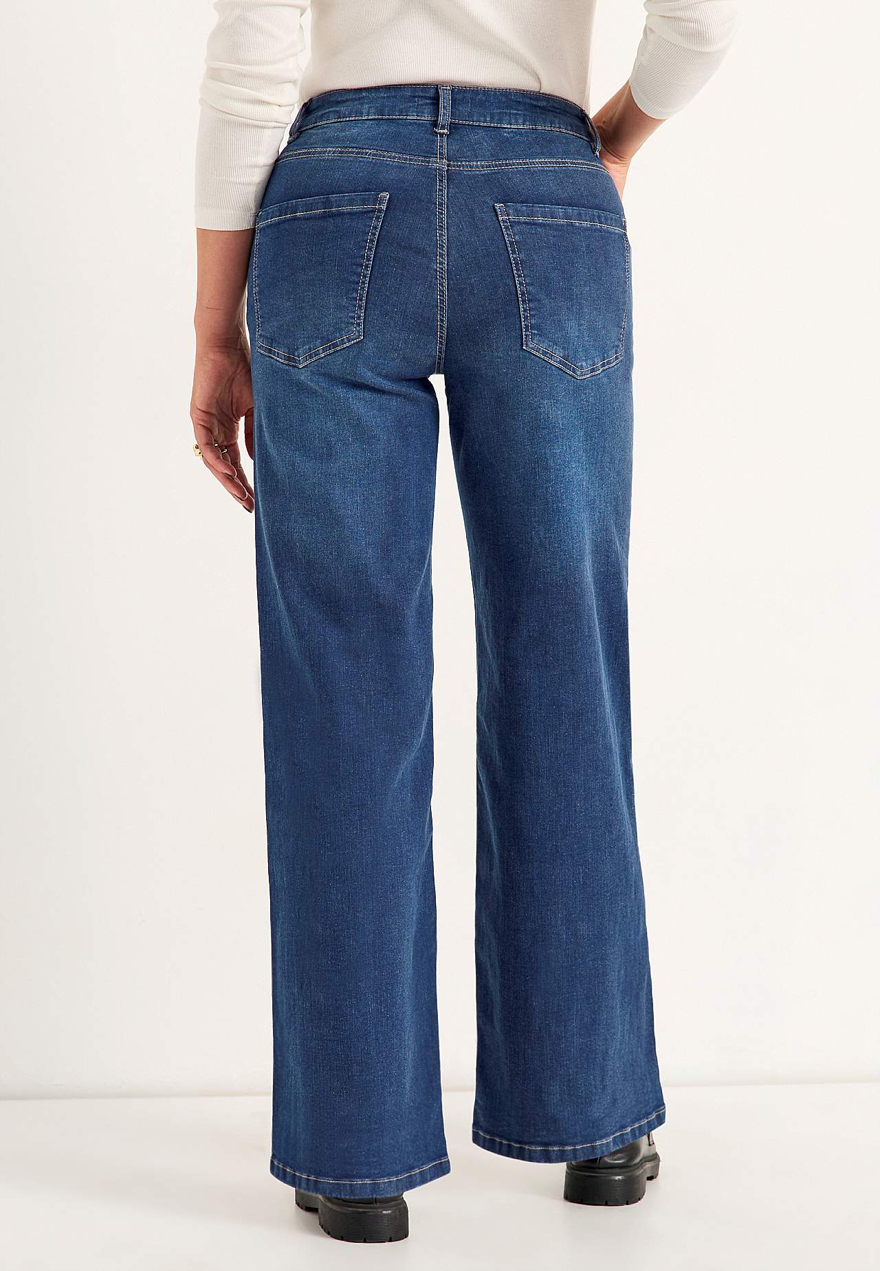 Vide jeans med høy midje Renata