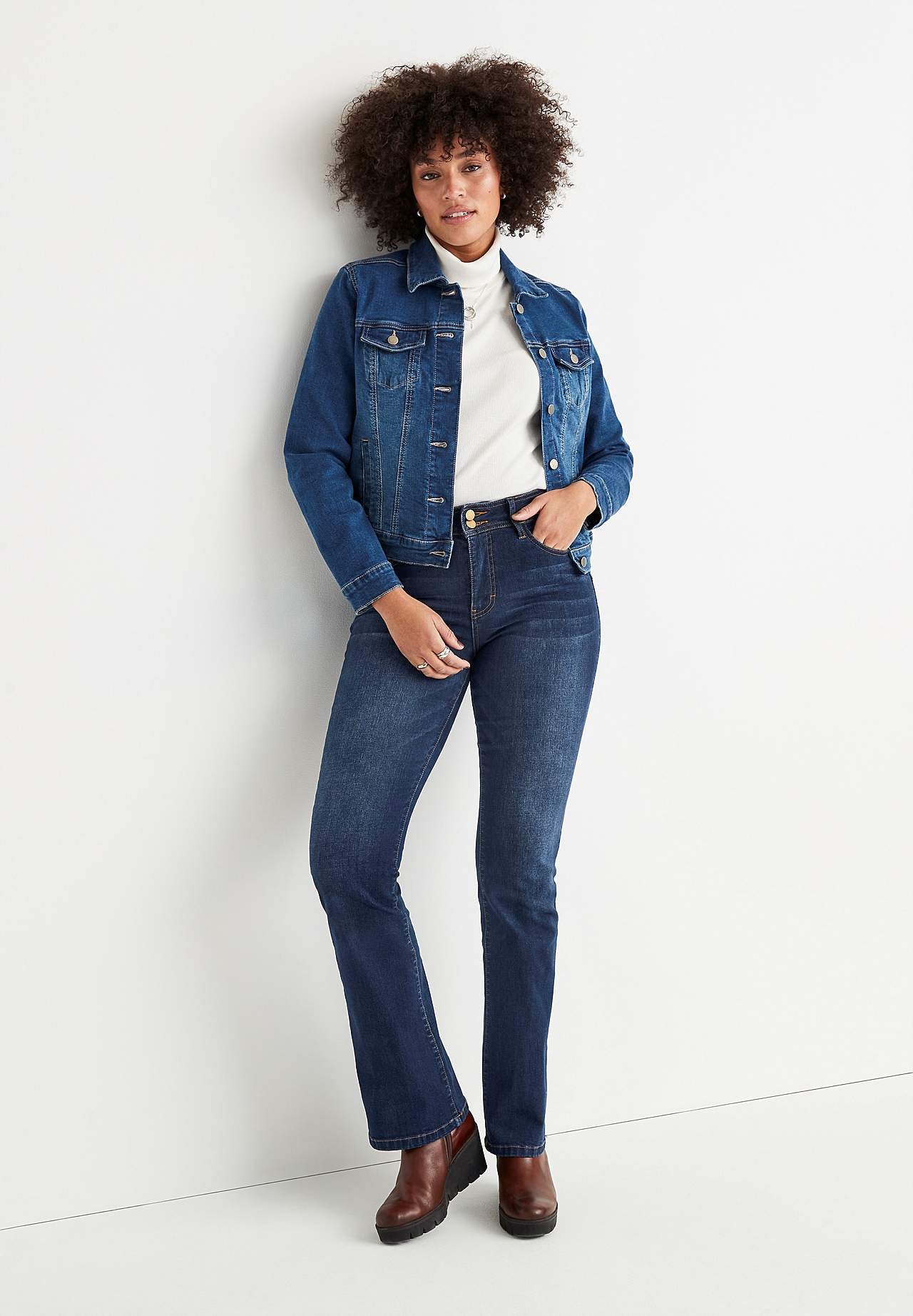 Superstretch shaping jeans med bootcut