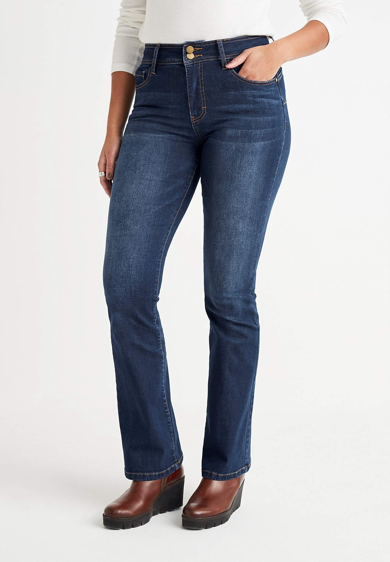 Superstretch shaping jeans med bootcut