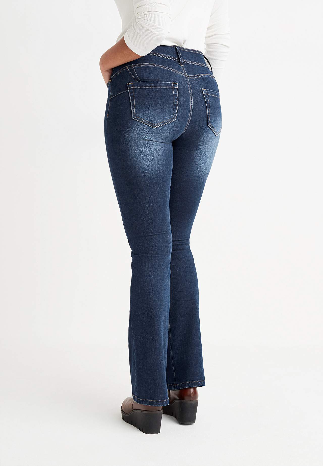 Superstretch shaping jeans med bootcut