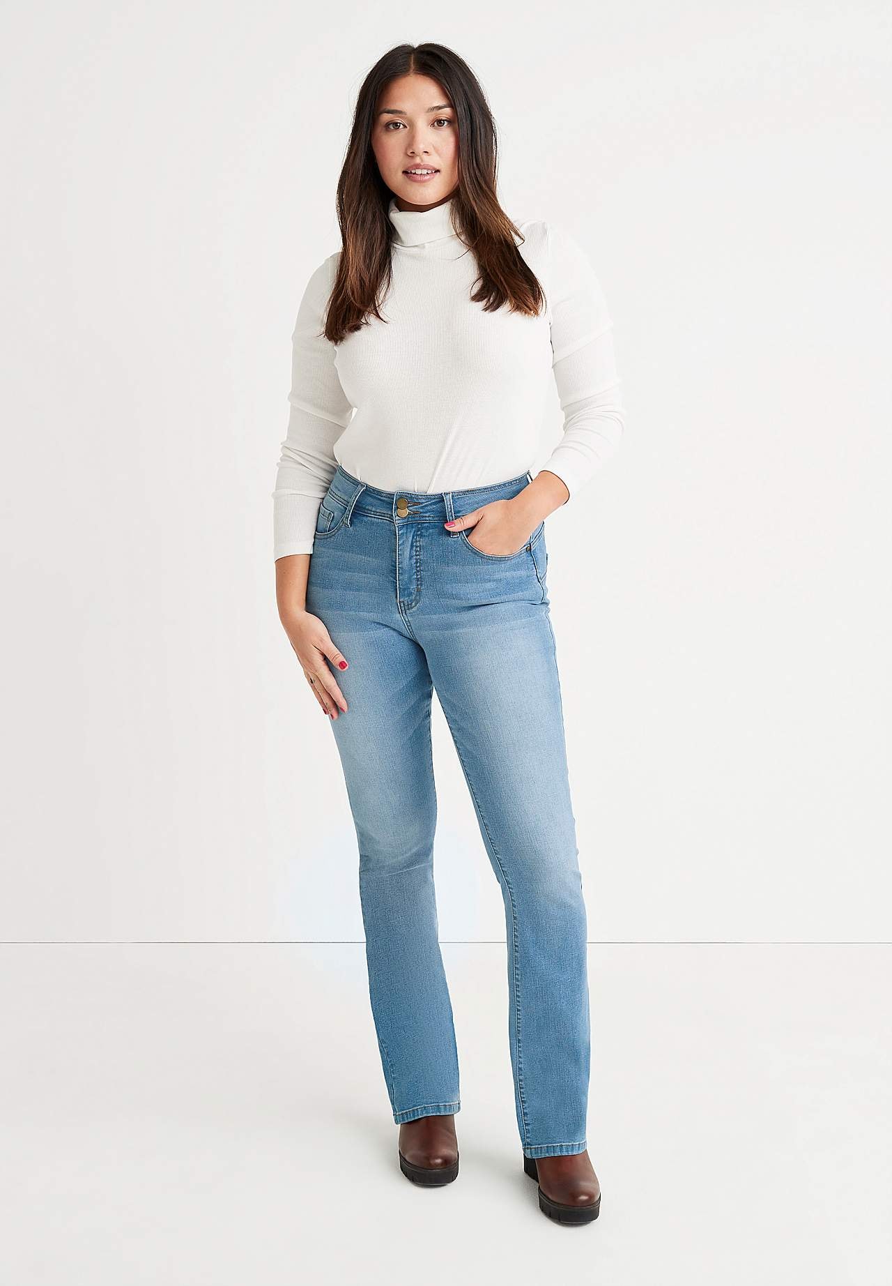 Superstretch shaping jeans med bootcut