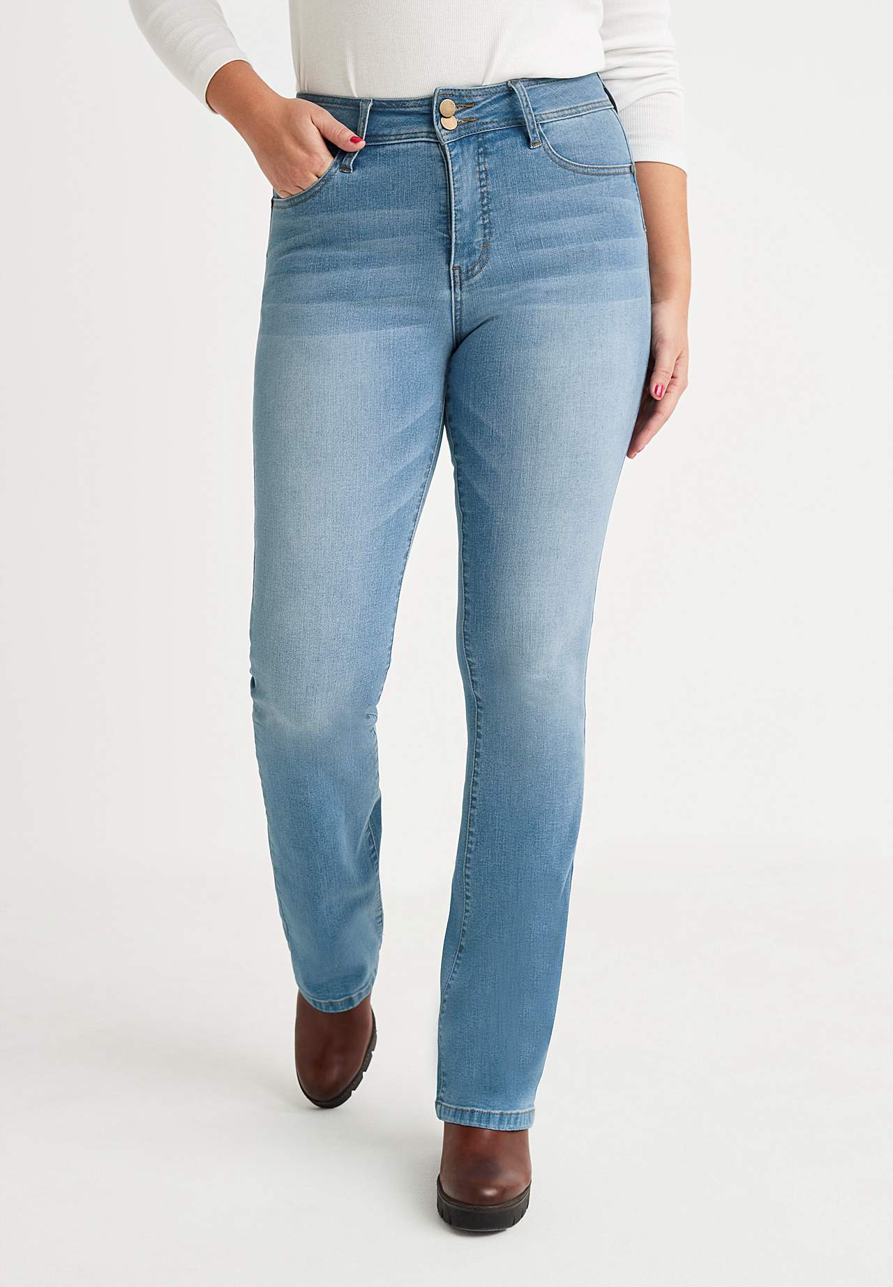 Superstretch shaping jeans med bootcut