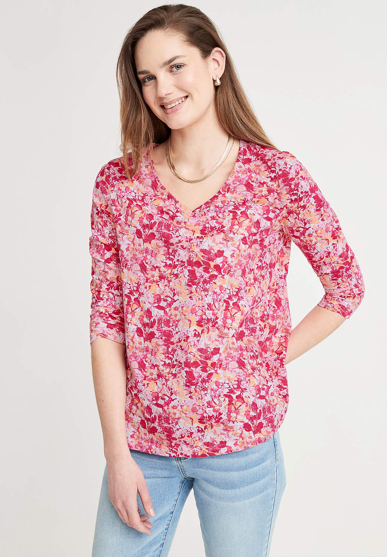 Blomstret jerseytopp Agatha
