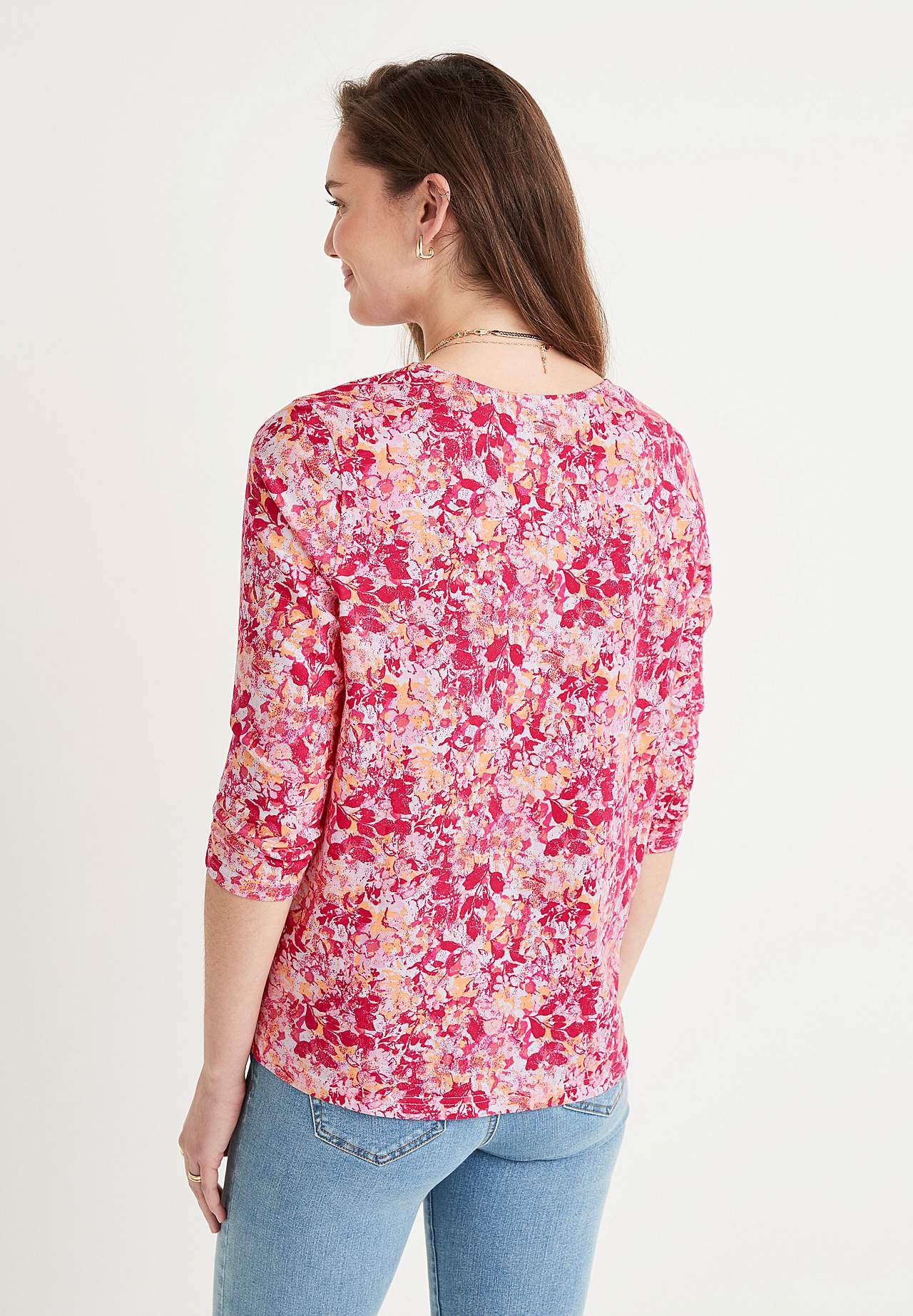 Blomstret jerseytopp Agatha