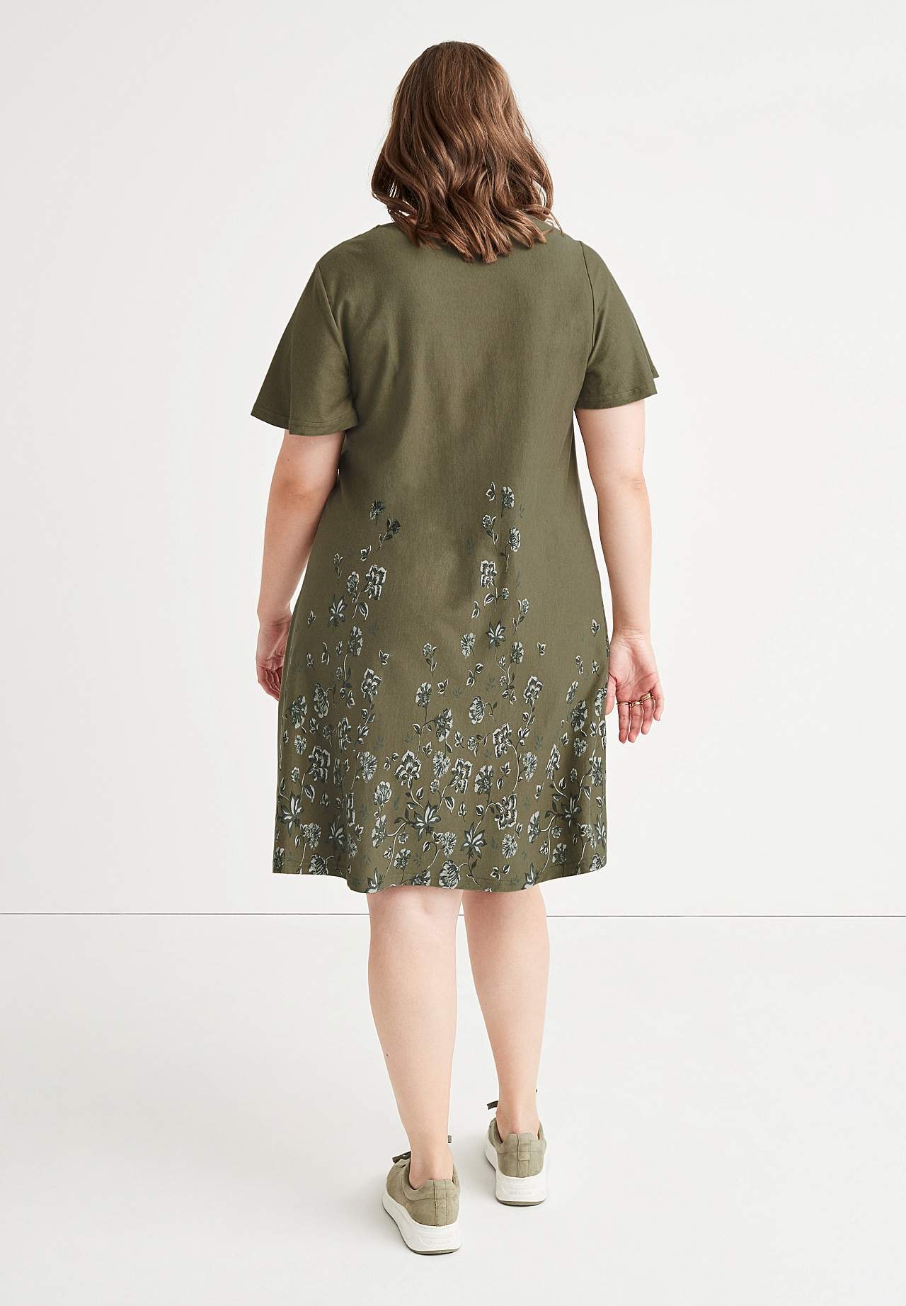 A-linjeformet Jersey-kjole