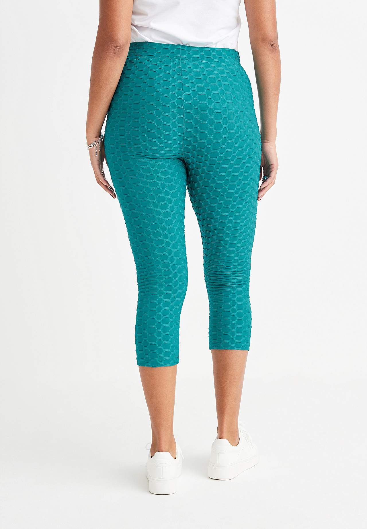 Caprileggings med strukturmønster