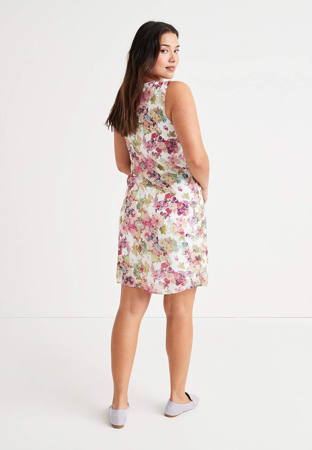 Blomstret festkjole