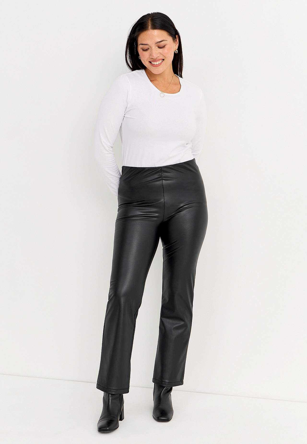 Belagte leggings med sleng