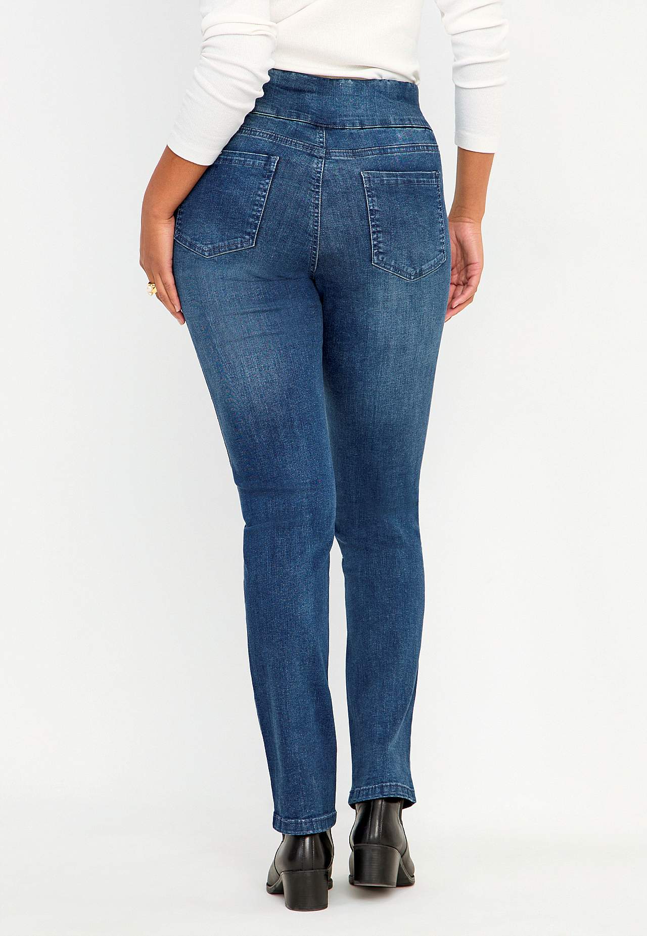 Stretchy jeggings med rhinestone-detaljer
