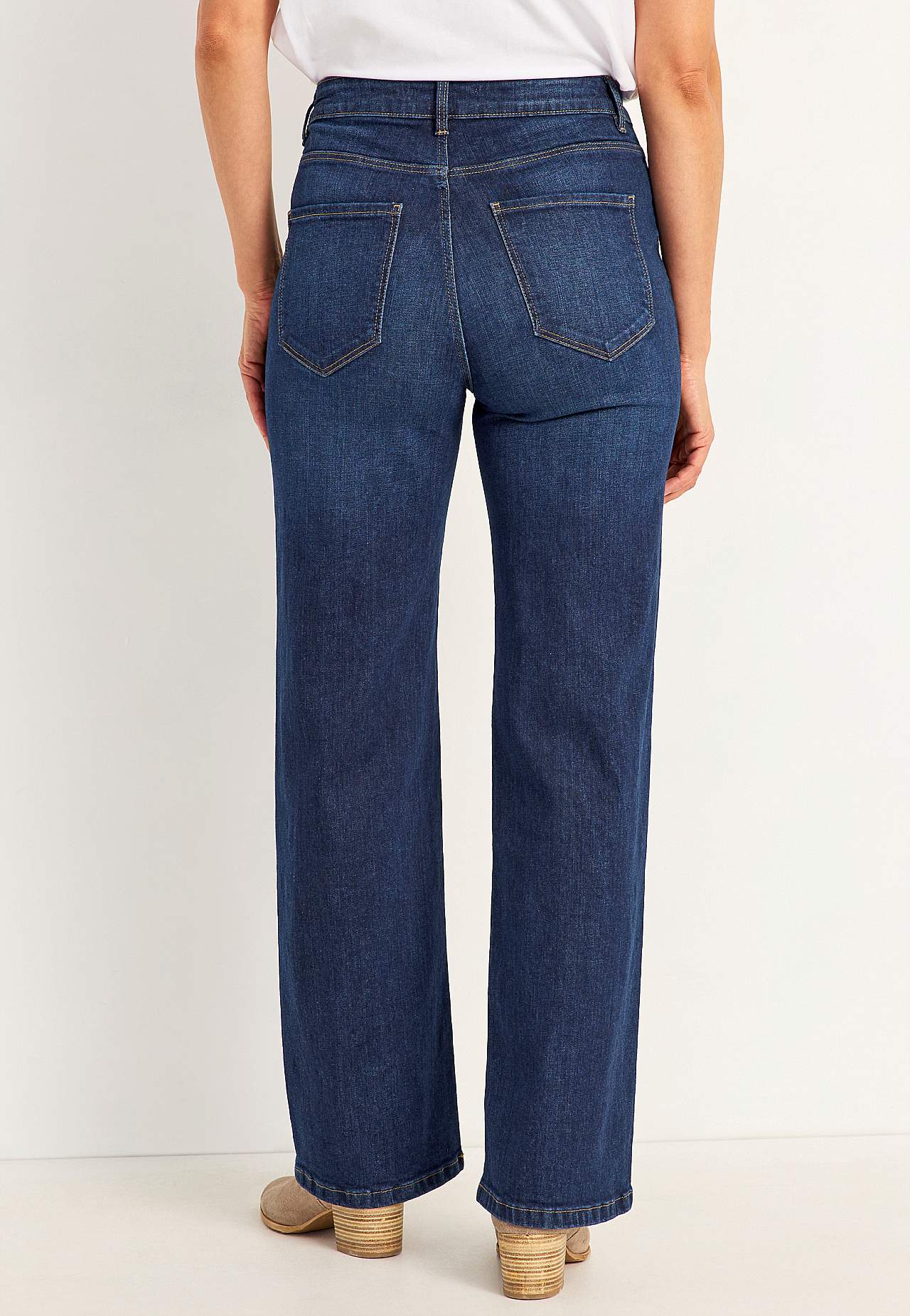 Stretchjeans med høy midje