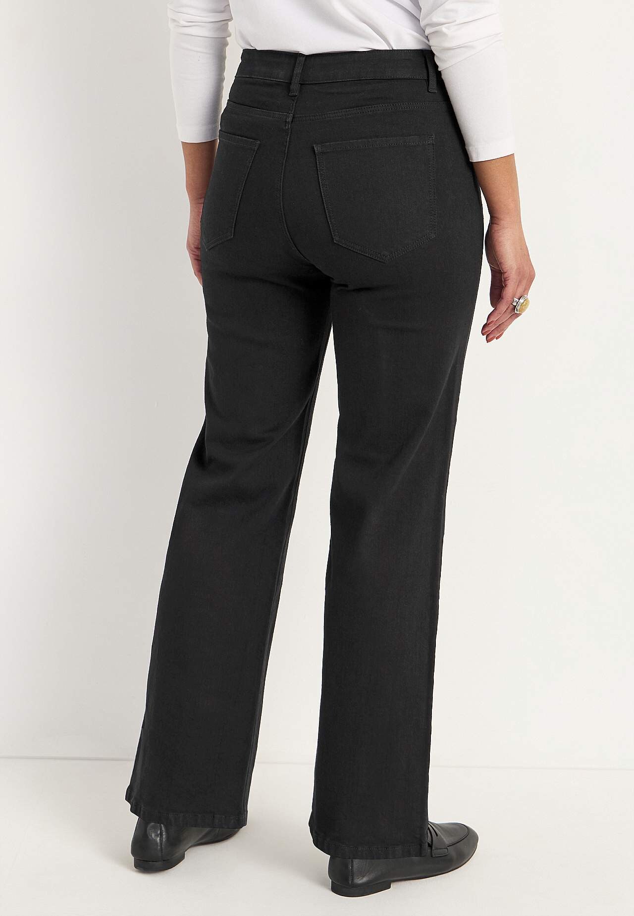 Stretchjeans med høy midje