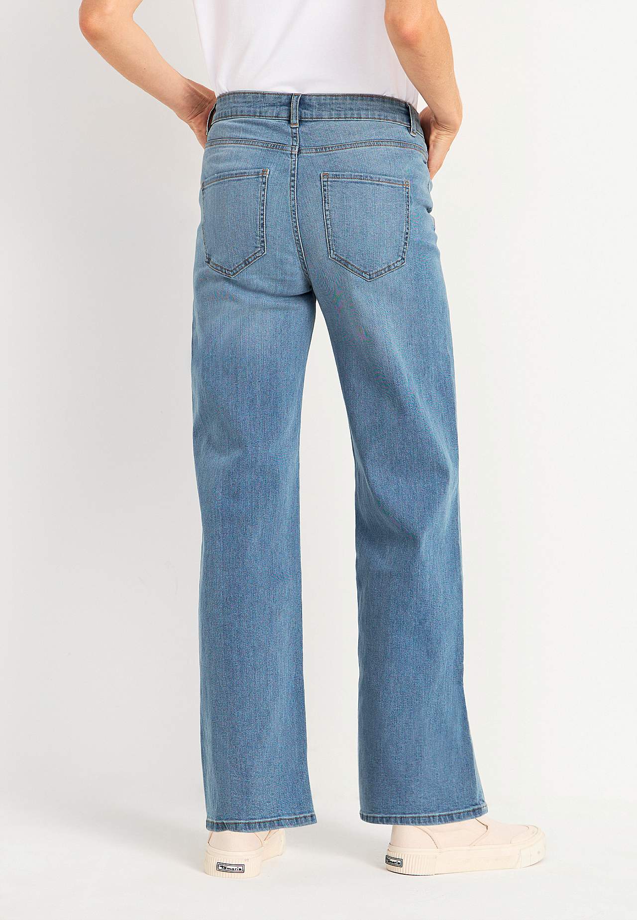 Stretchjeans med høy midje