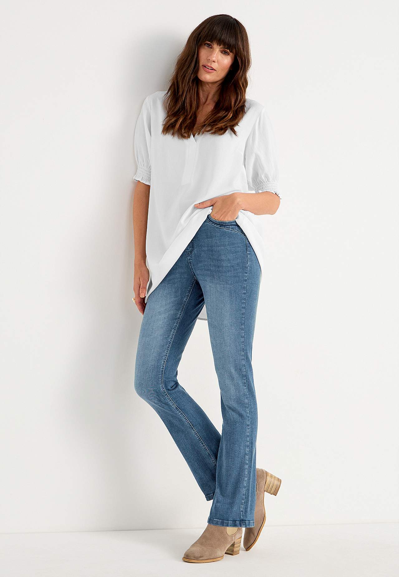 Stretchjeans med bootcut