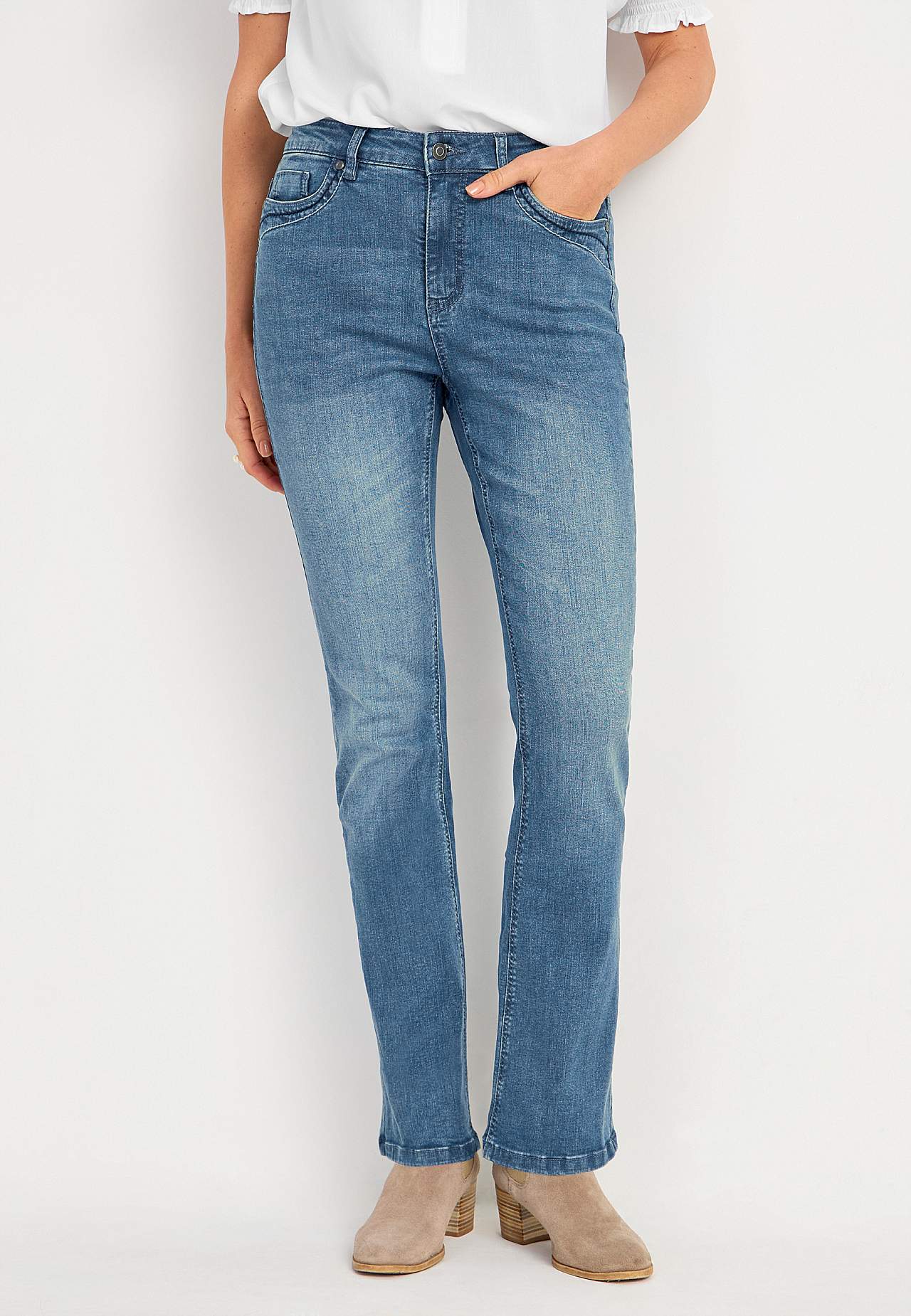 Stretchjeans med bootcut