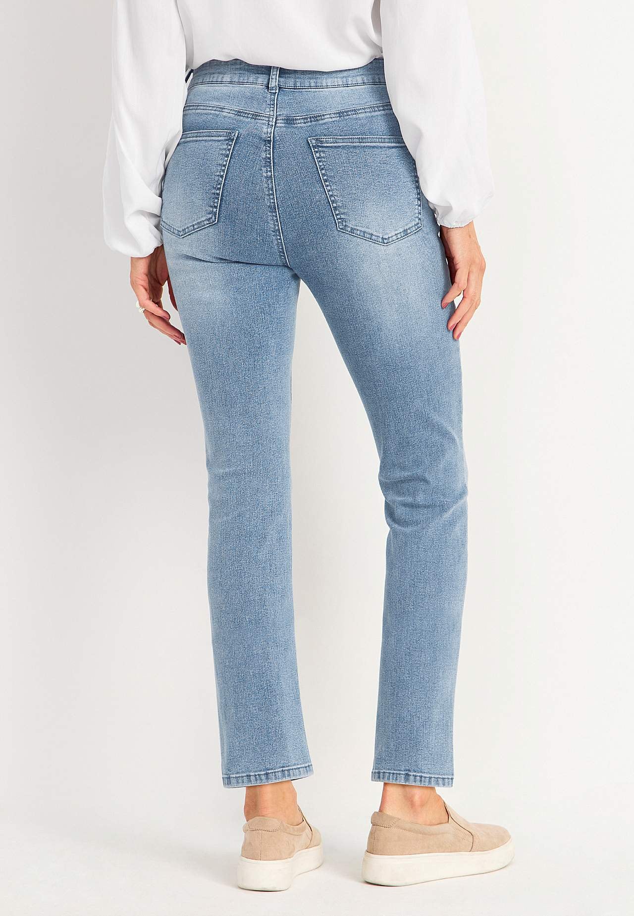 Ankeljeans med broderi Emmy