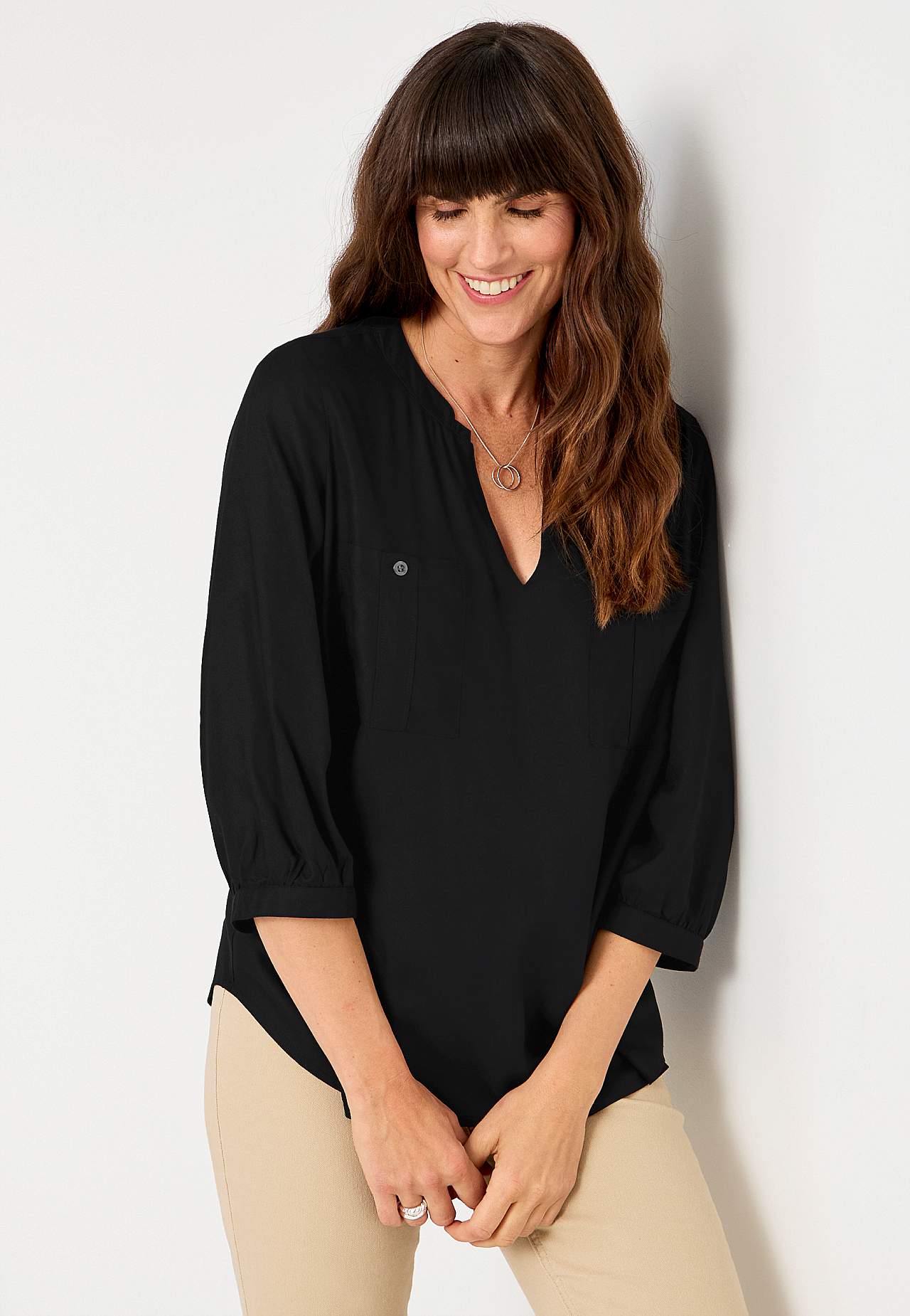 Bluse med lommer Marlene