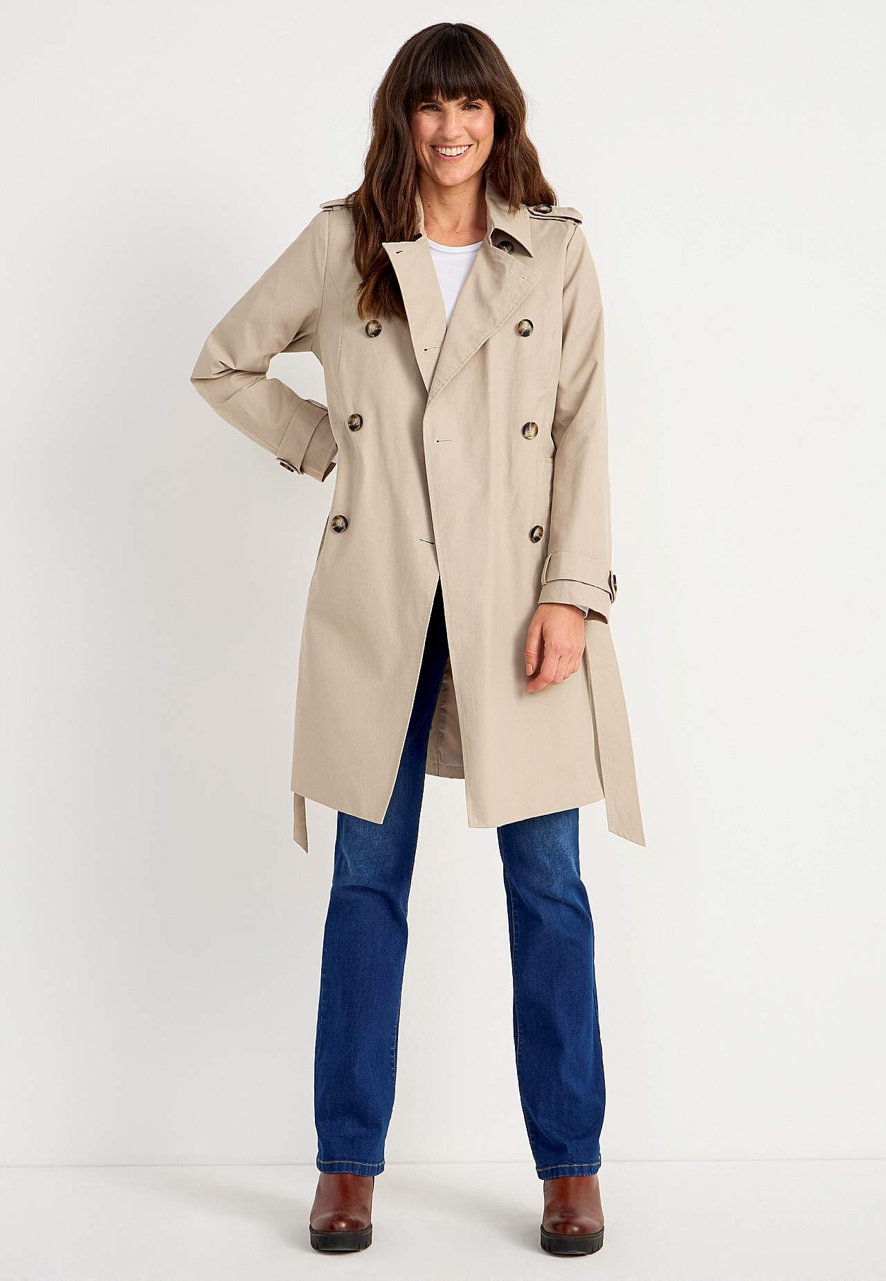 Dobbelbryst trenchcoat Tracy