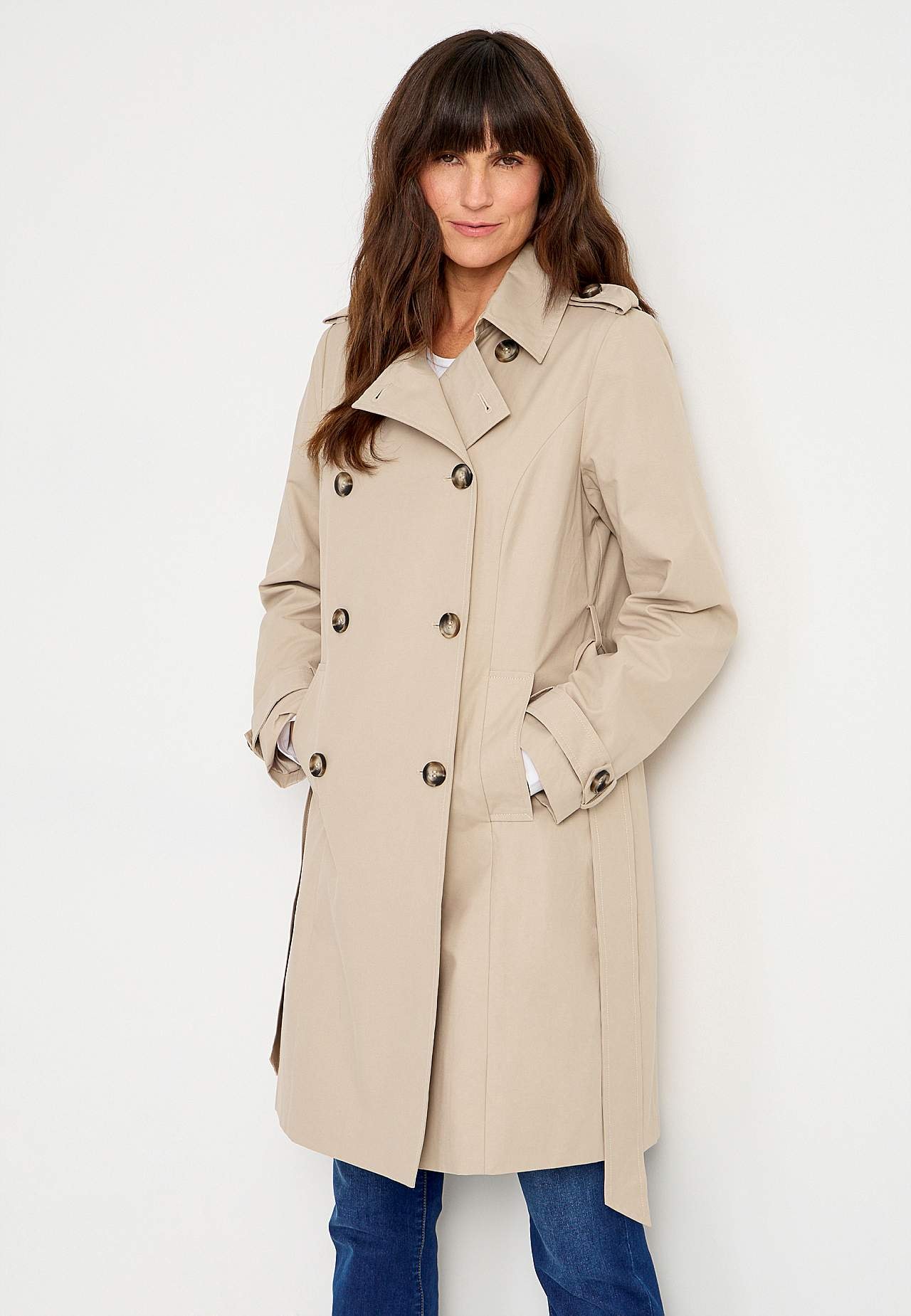 Dobbelbryst trenchcoat Tracy
