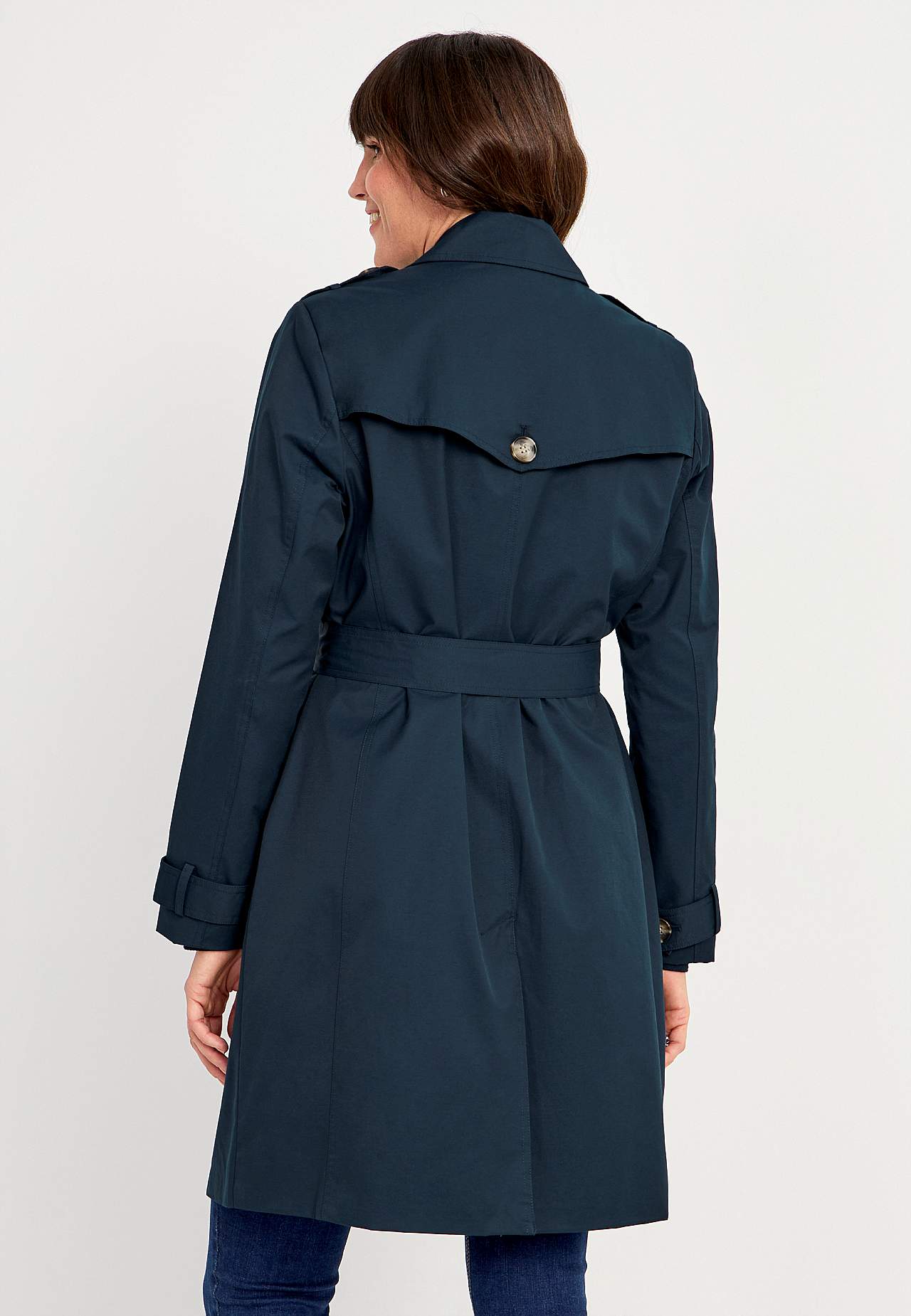 Enkeltkneppet trenchcoat