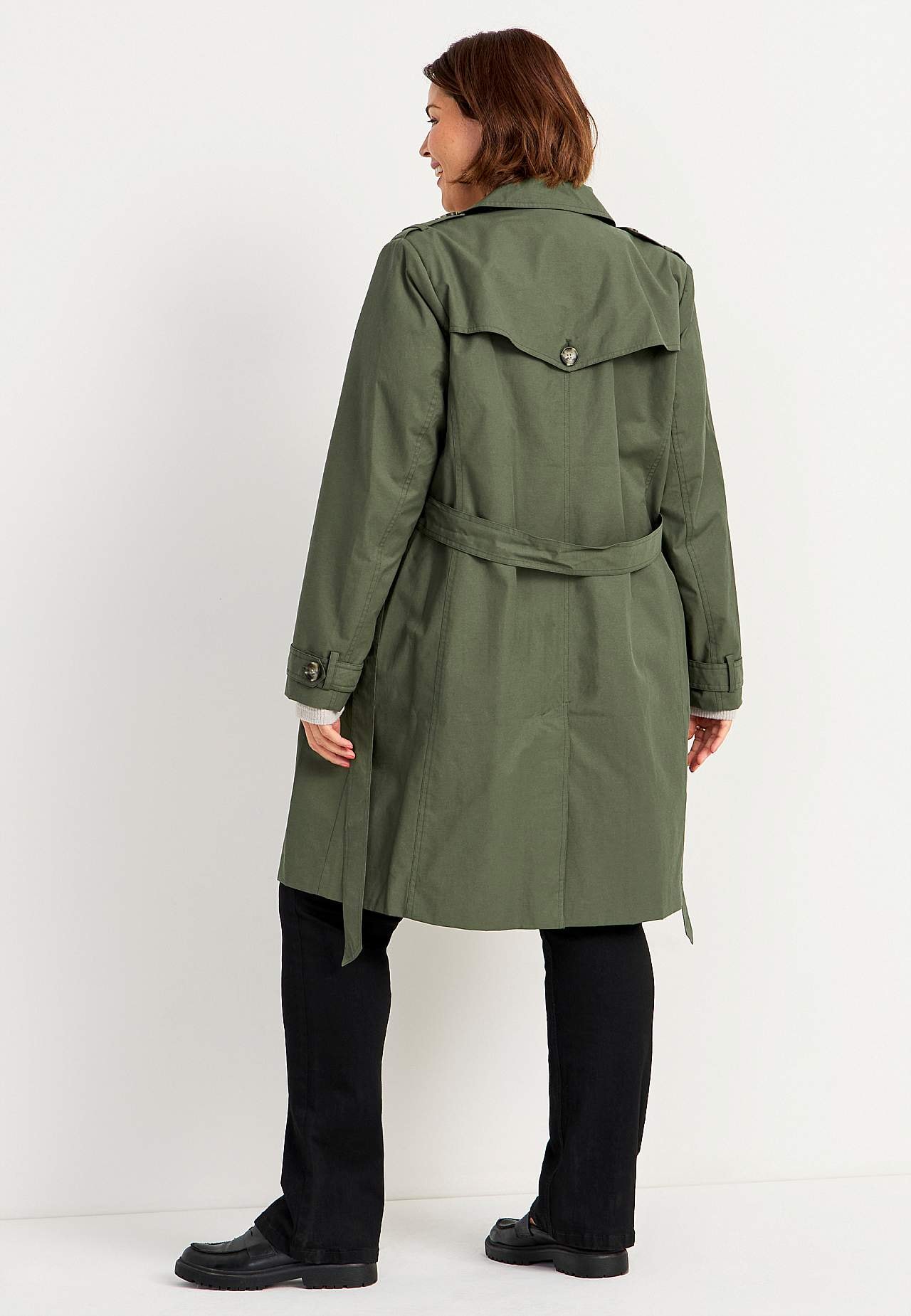 Enkeltkneppet trenchcoat
