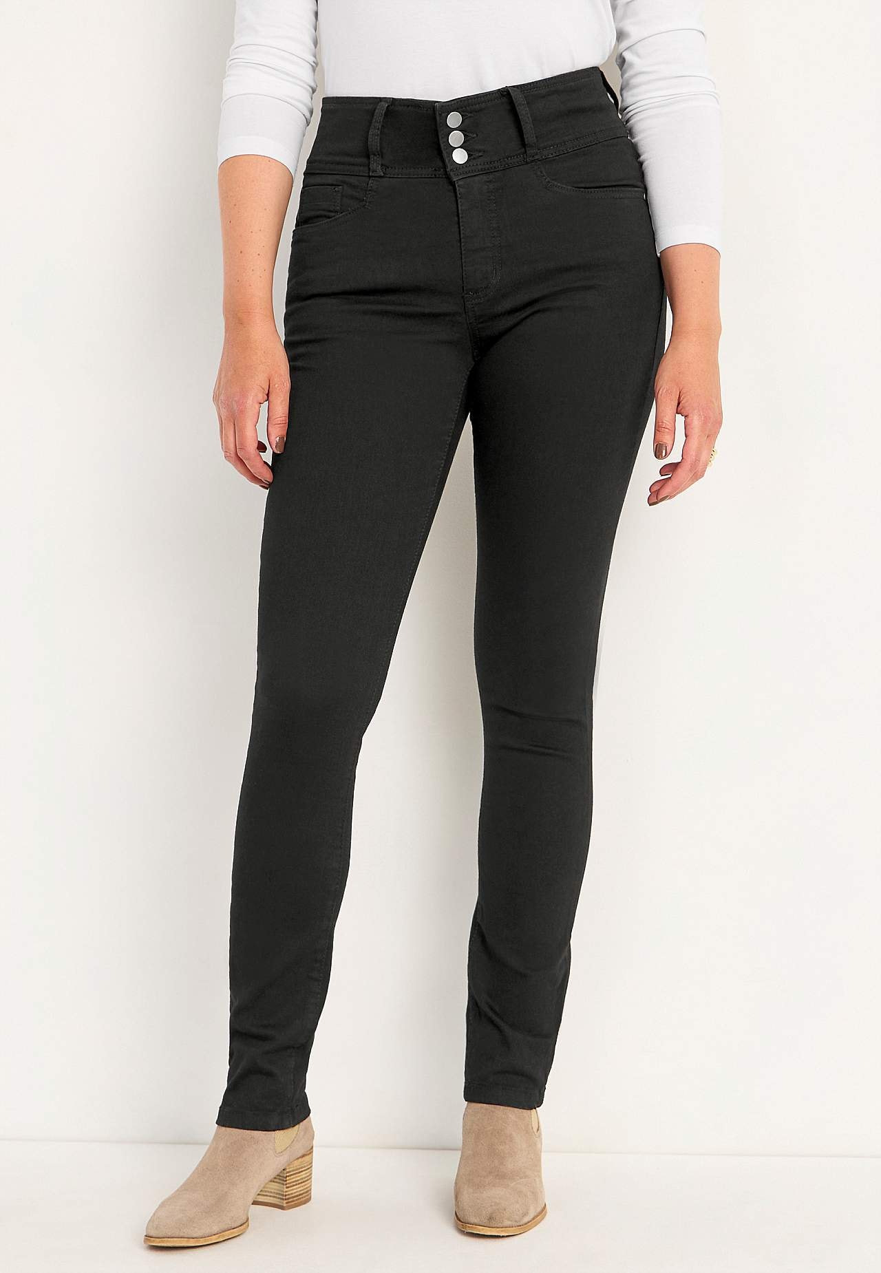 Smale jeans med høy midje - tre lengder