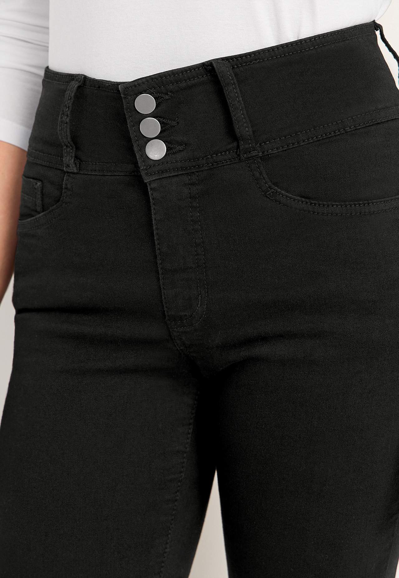 Smale jeans med høy midje - tre lengder