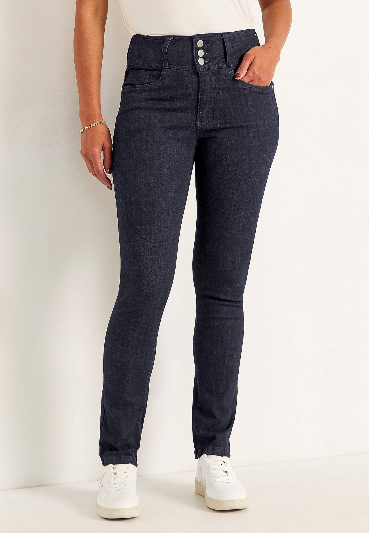 Smale jeans med høy midje - tre lengder