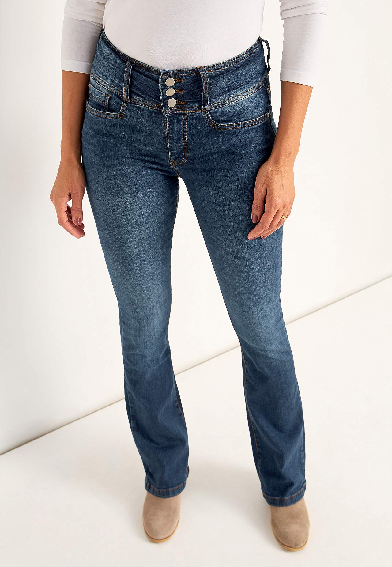 Boot cut jeans med høy midje Jennifer