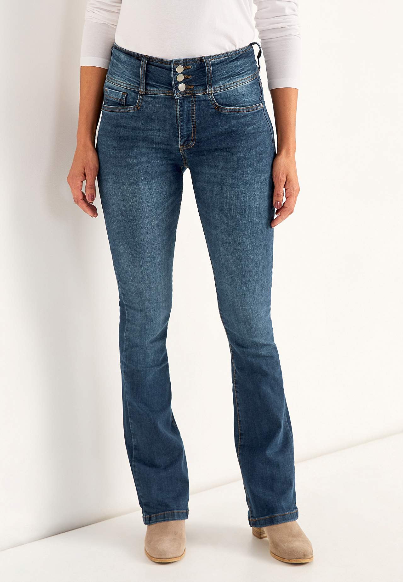 Boot cut jeans med høy midje Jennifer