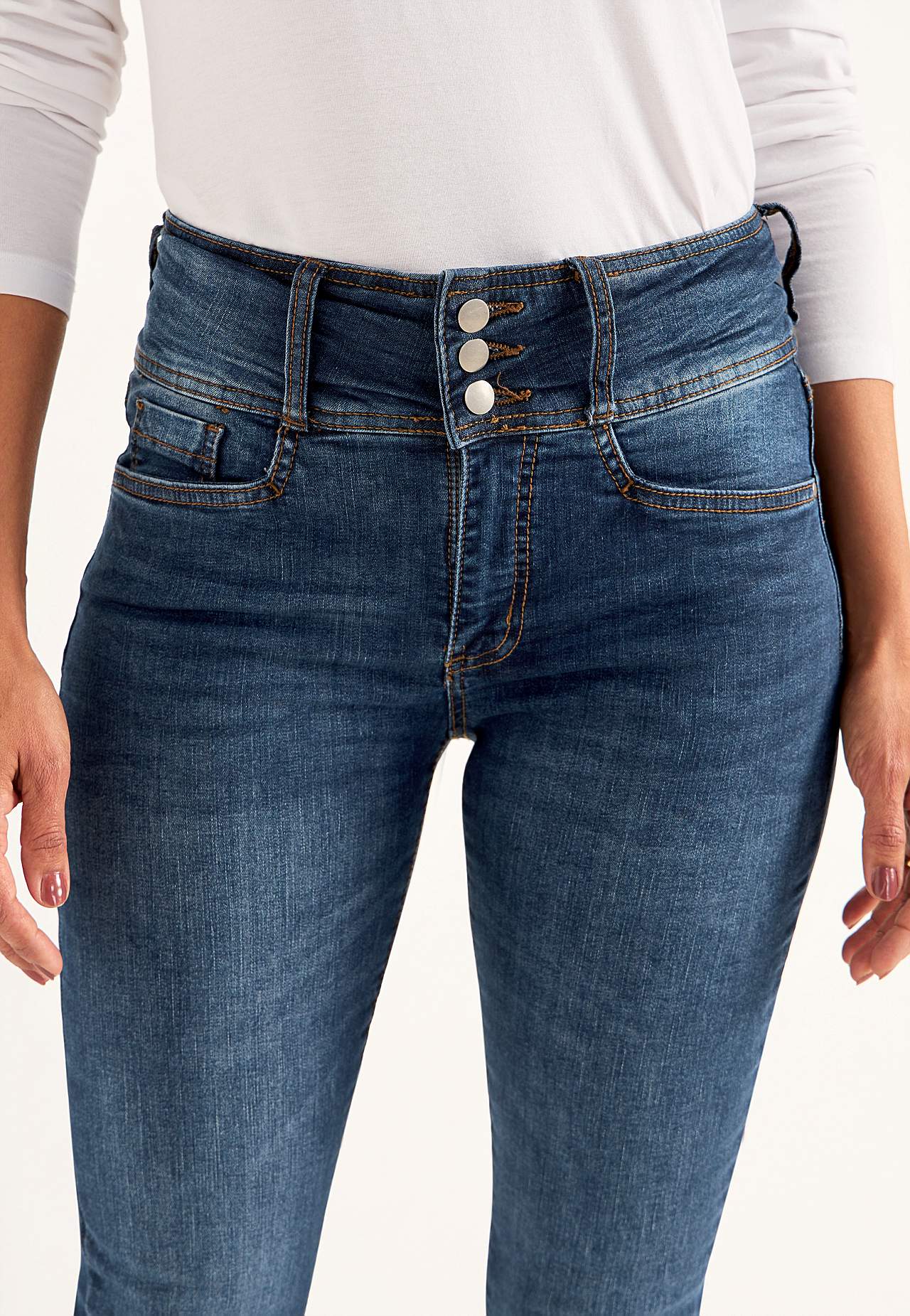 Boot cut jeans med høy midje Jennifer
