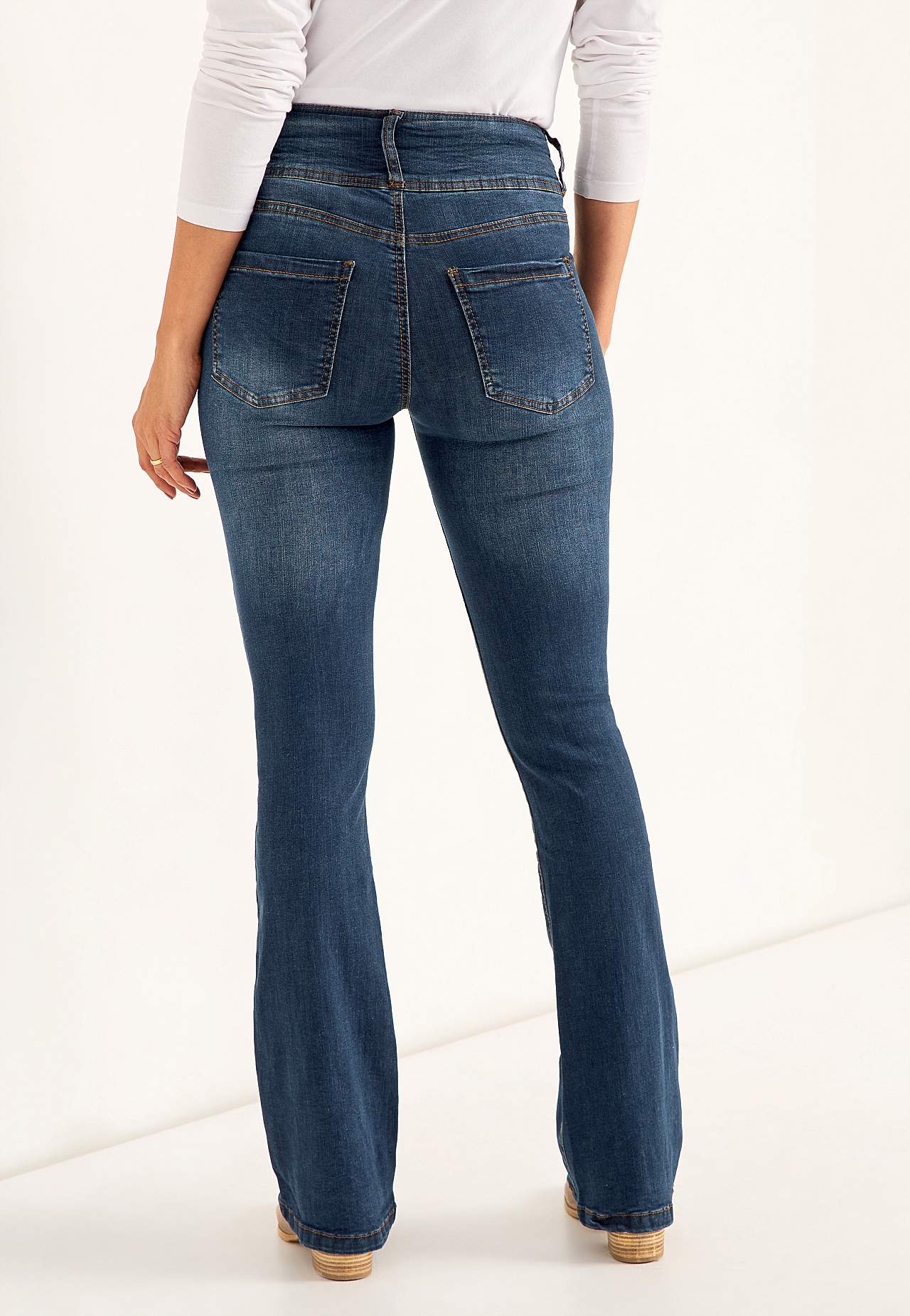 Boot cut jeans med høy midje Jennifer