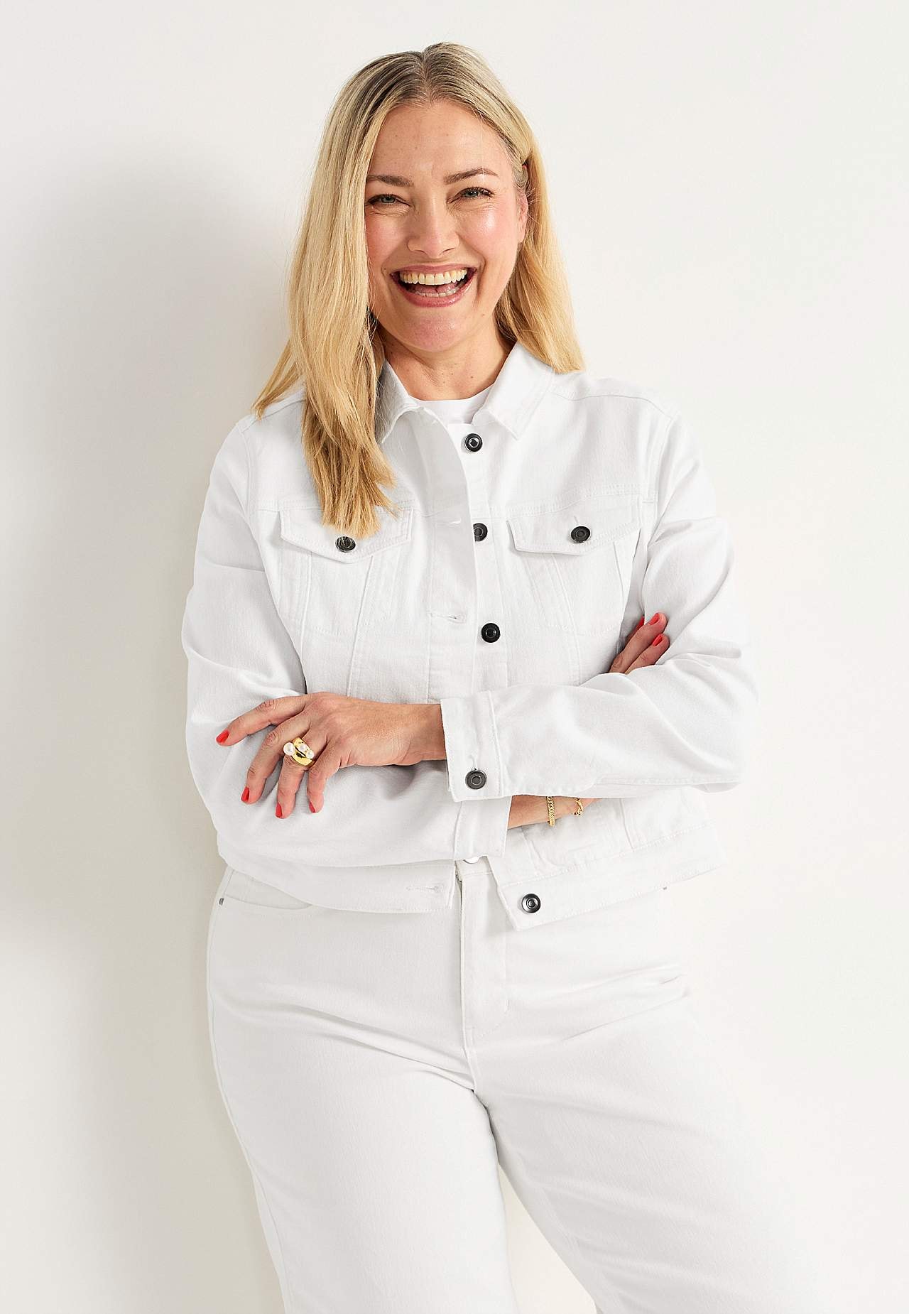 Denimjakke med stretch