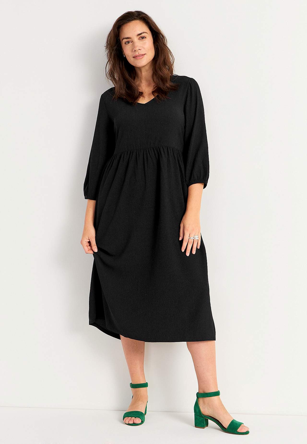 Jersey-kjole med strukturmønster