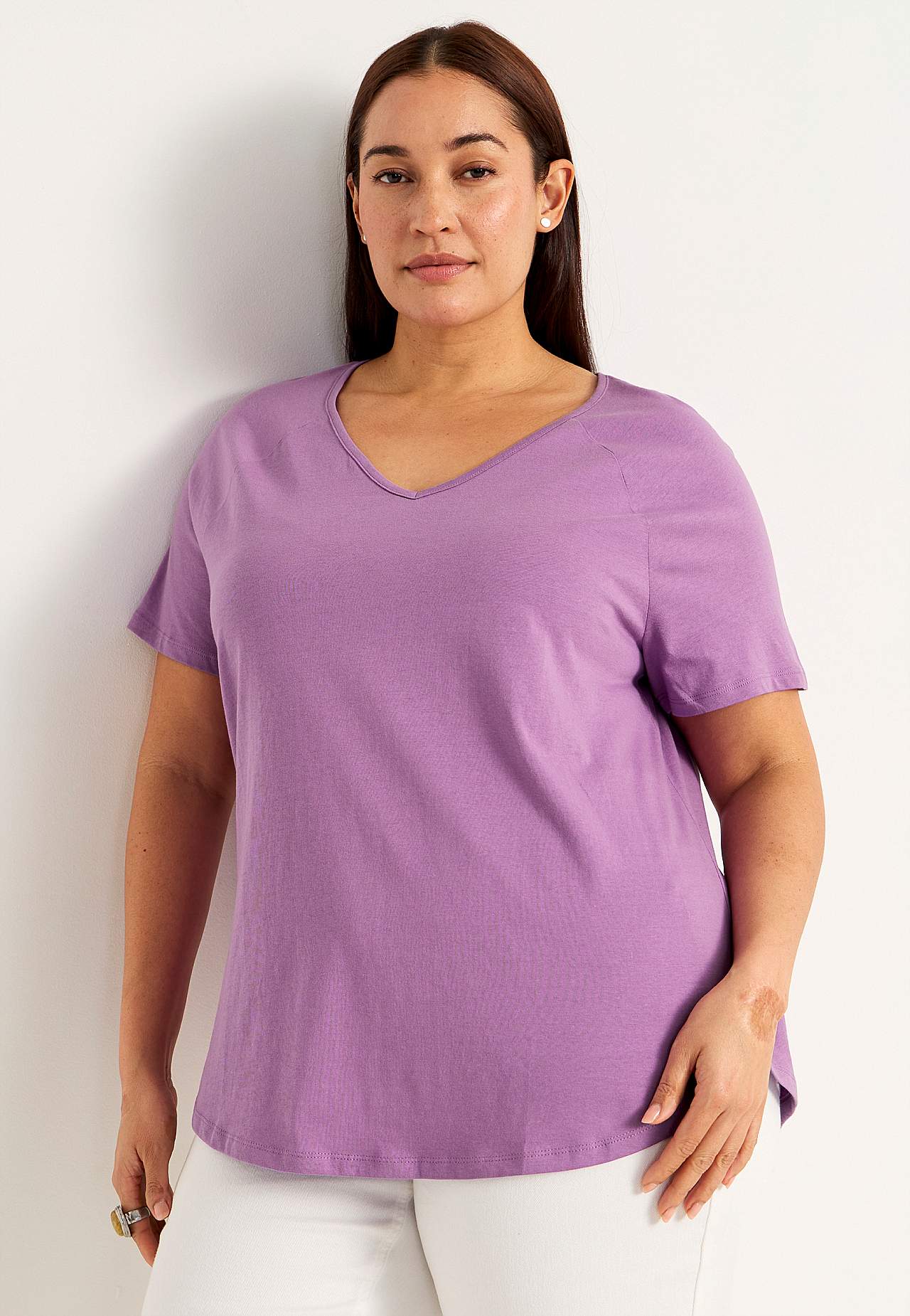 Jerseytopp med raglanerme 2-pack