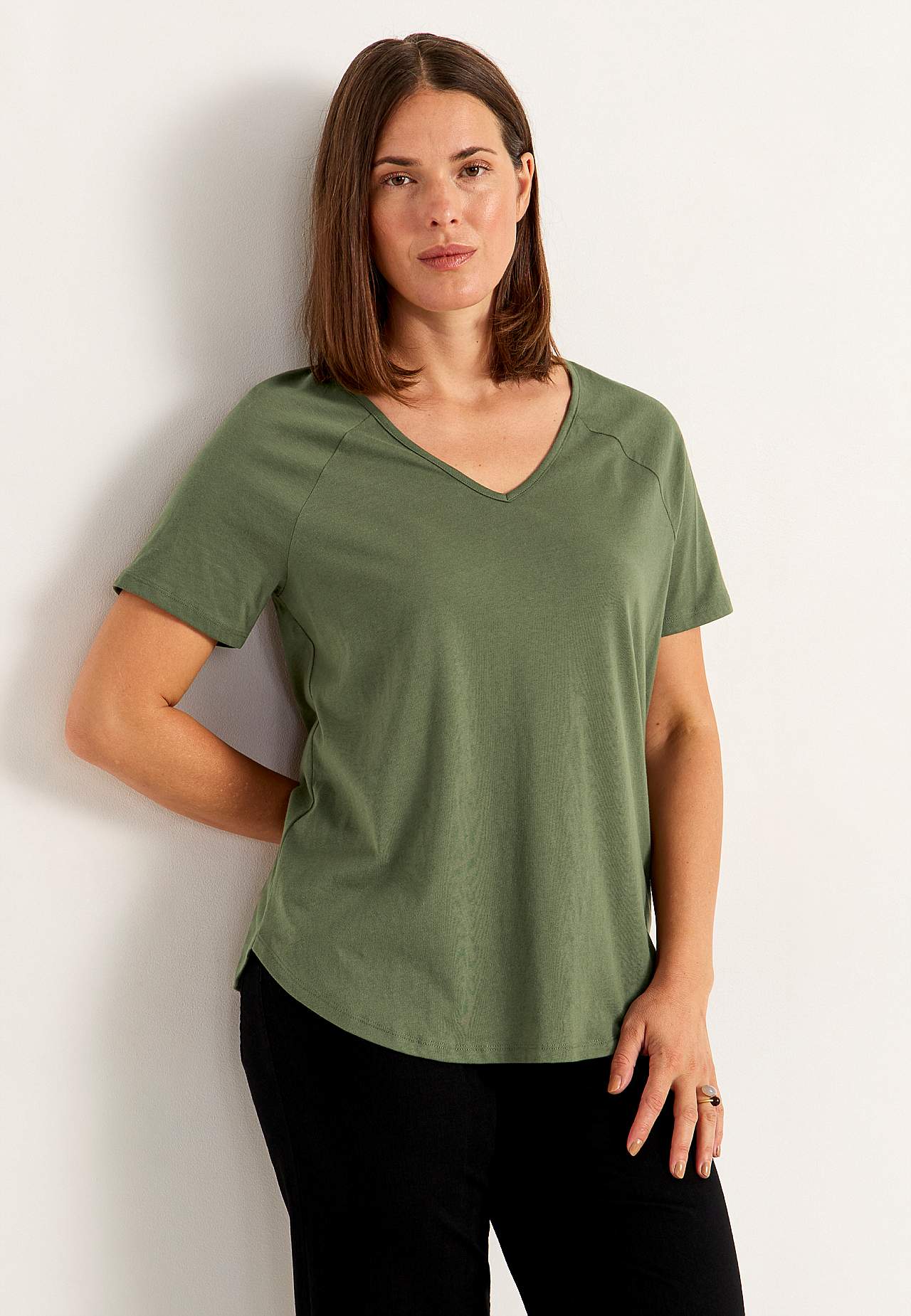 Jerseytopp med raglanerme 2-pack