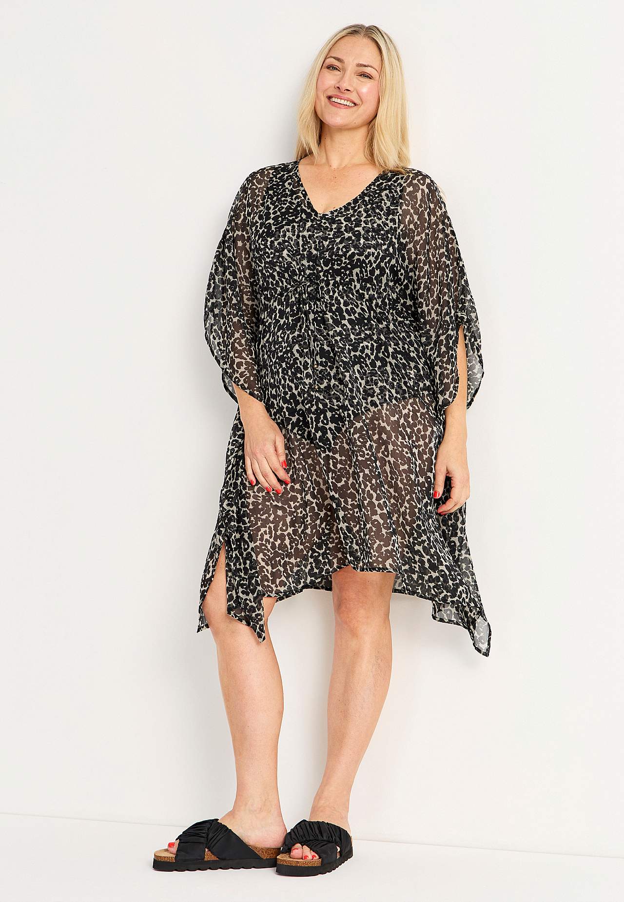 Mønstret strandkaftan